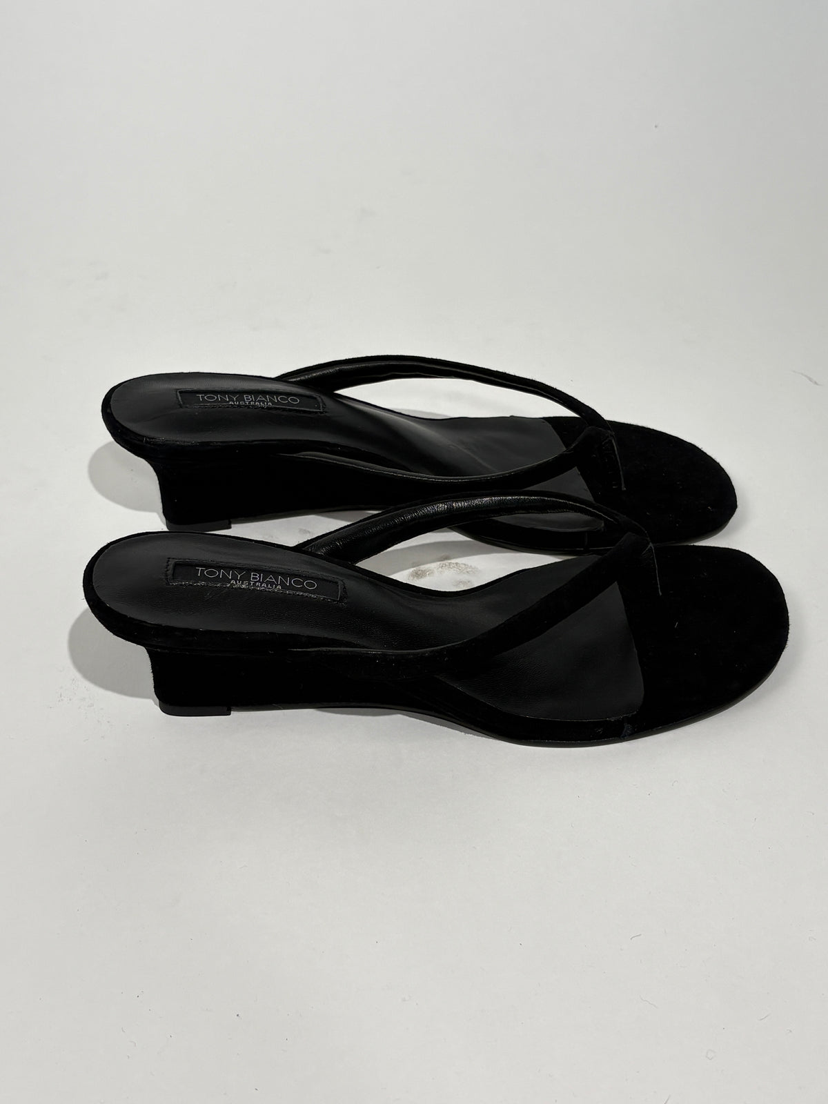 Tony Bianco Edgy Black Suede Wedges