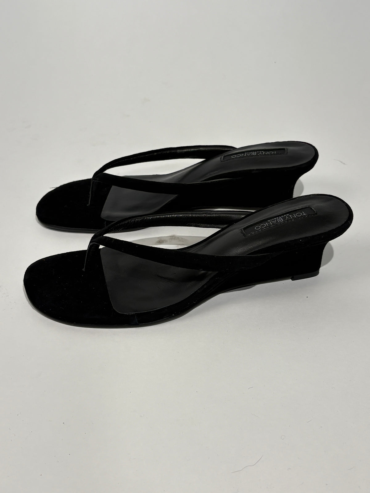 Tony Bianco Edgy Black Suede Wedges