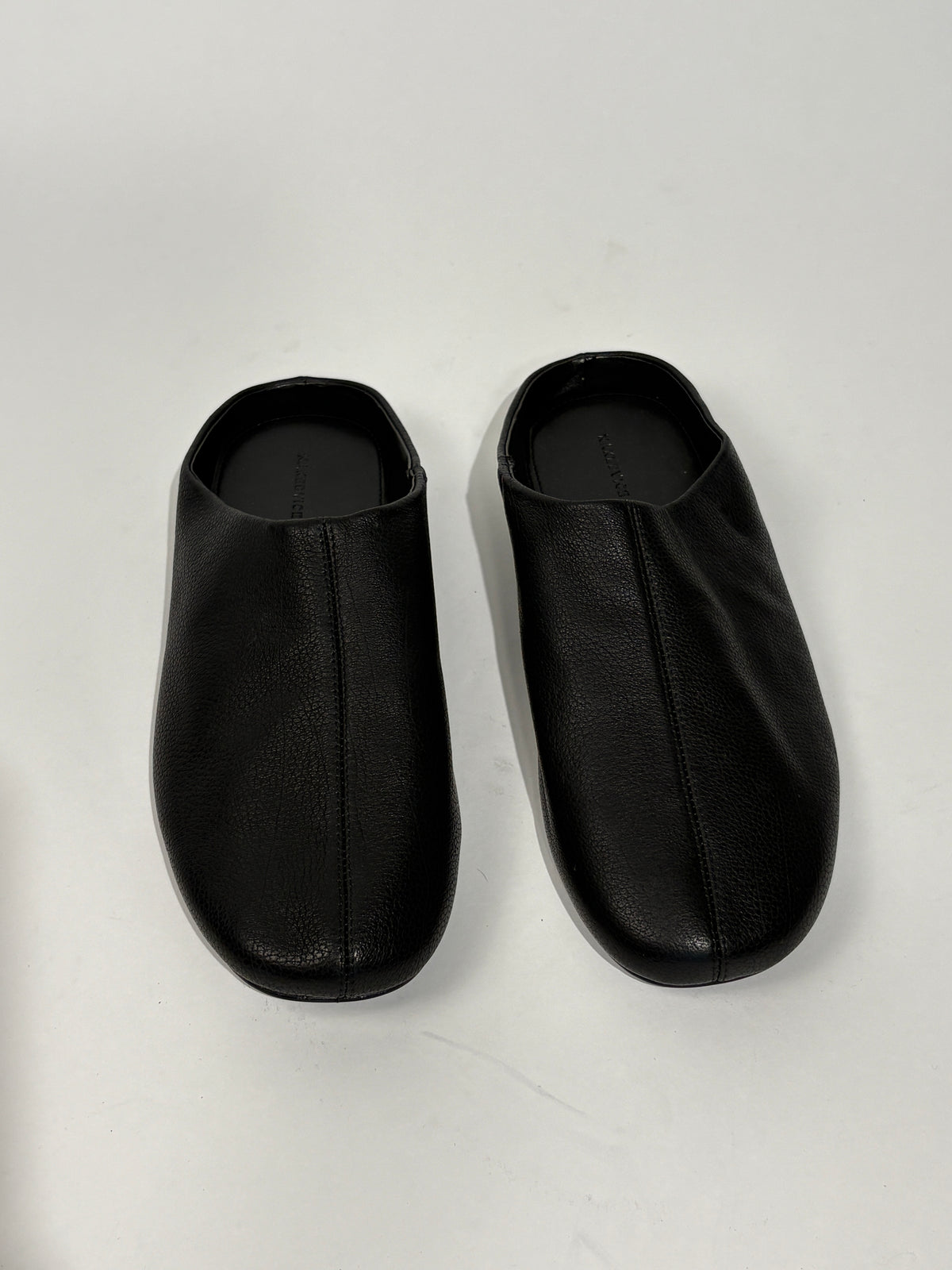Nakedvice Black Josie Leather Flat Mules
