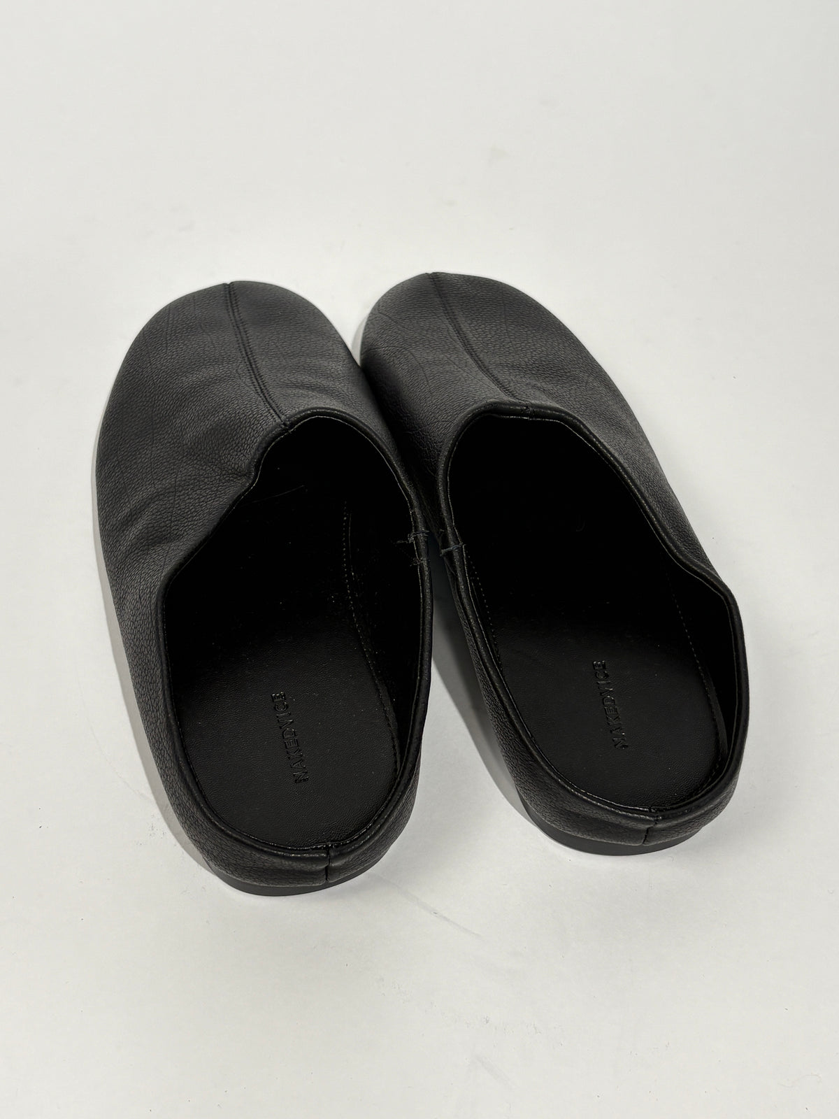 Nakedvice Black Josie Leather Flat Mules