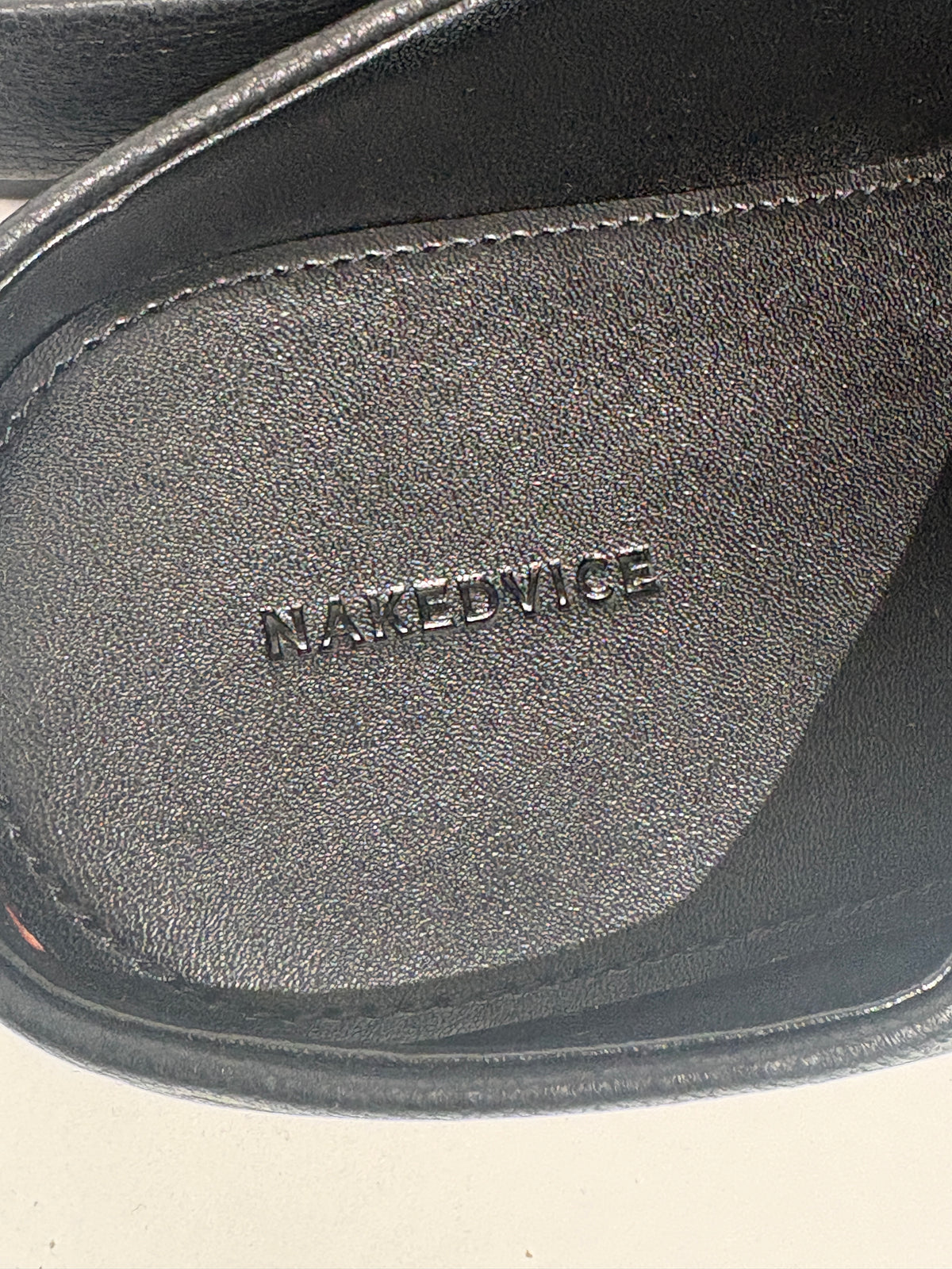Nakedvice Black Josie Leather Flat Mules