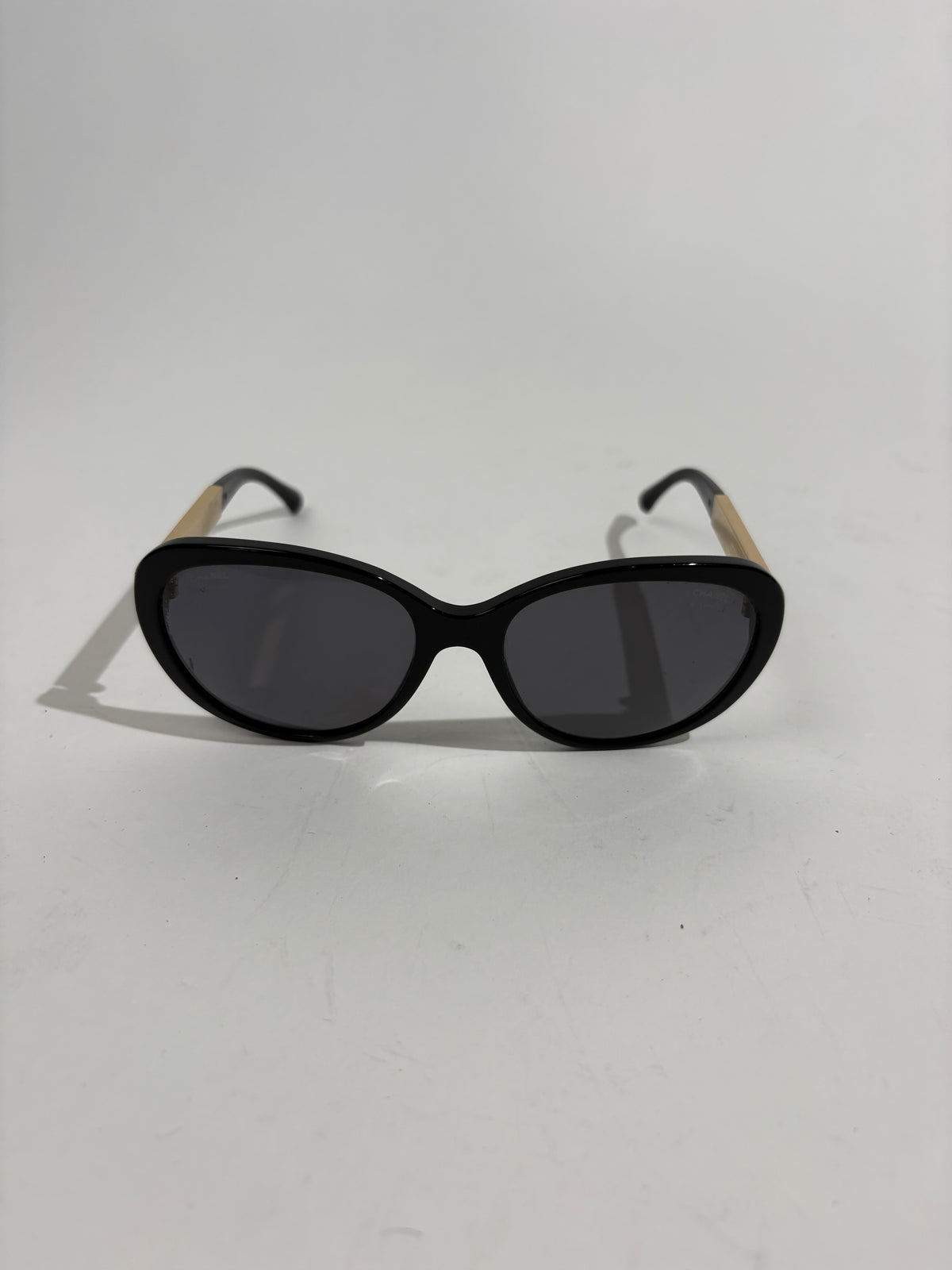 Chanel Black Sunglasses With Gold Small CC