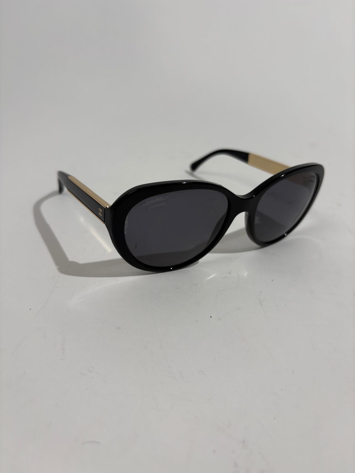 Chanel Black Sunglasses With Gold Small CC