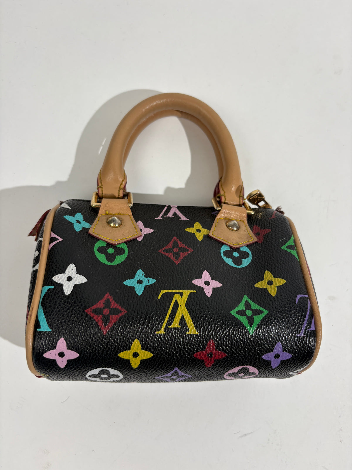 Louis Vuitton Black Multicolour Mini Speedy