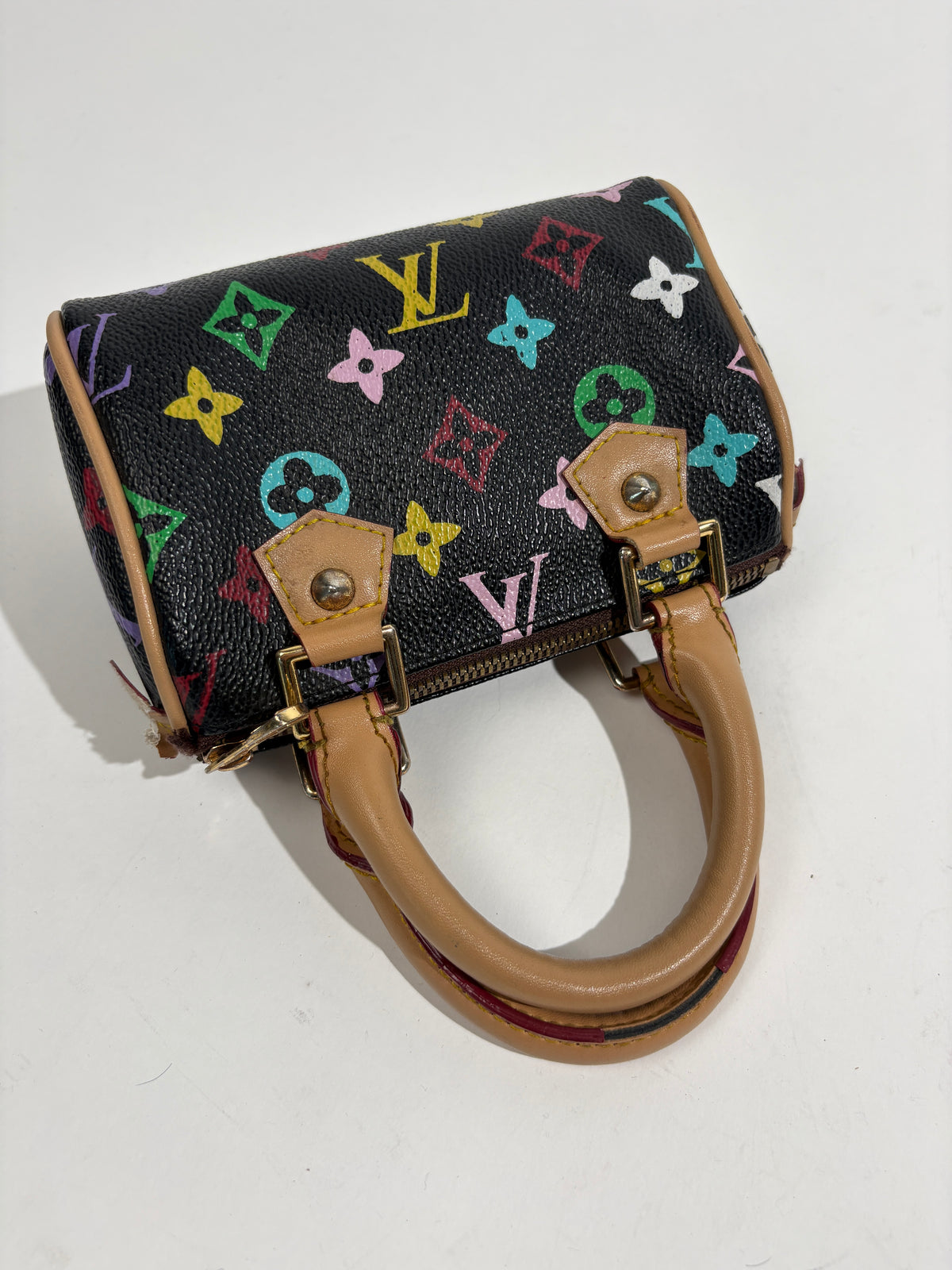 Louis Vuitton Black Multicolour Mini Speedy