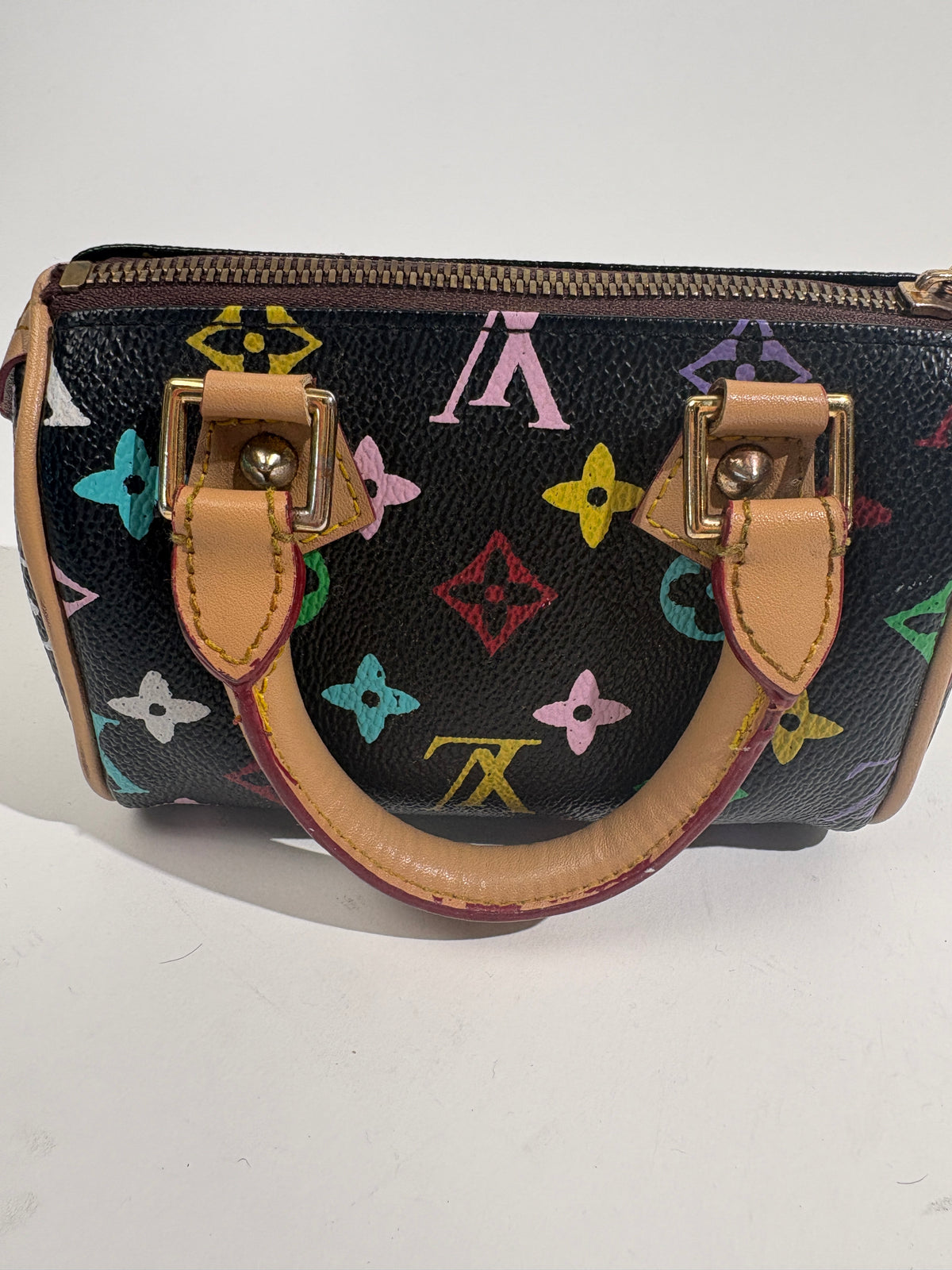 Louis Vuitton Black Multicolour Mini Speedy