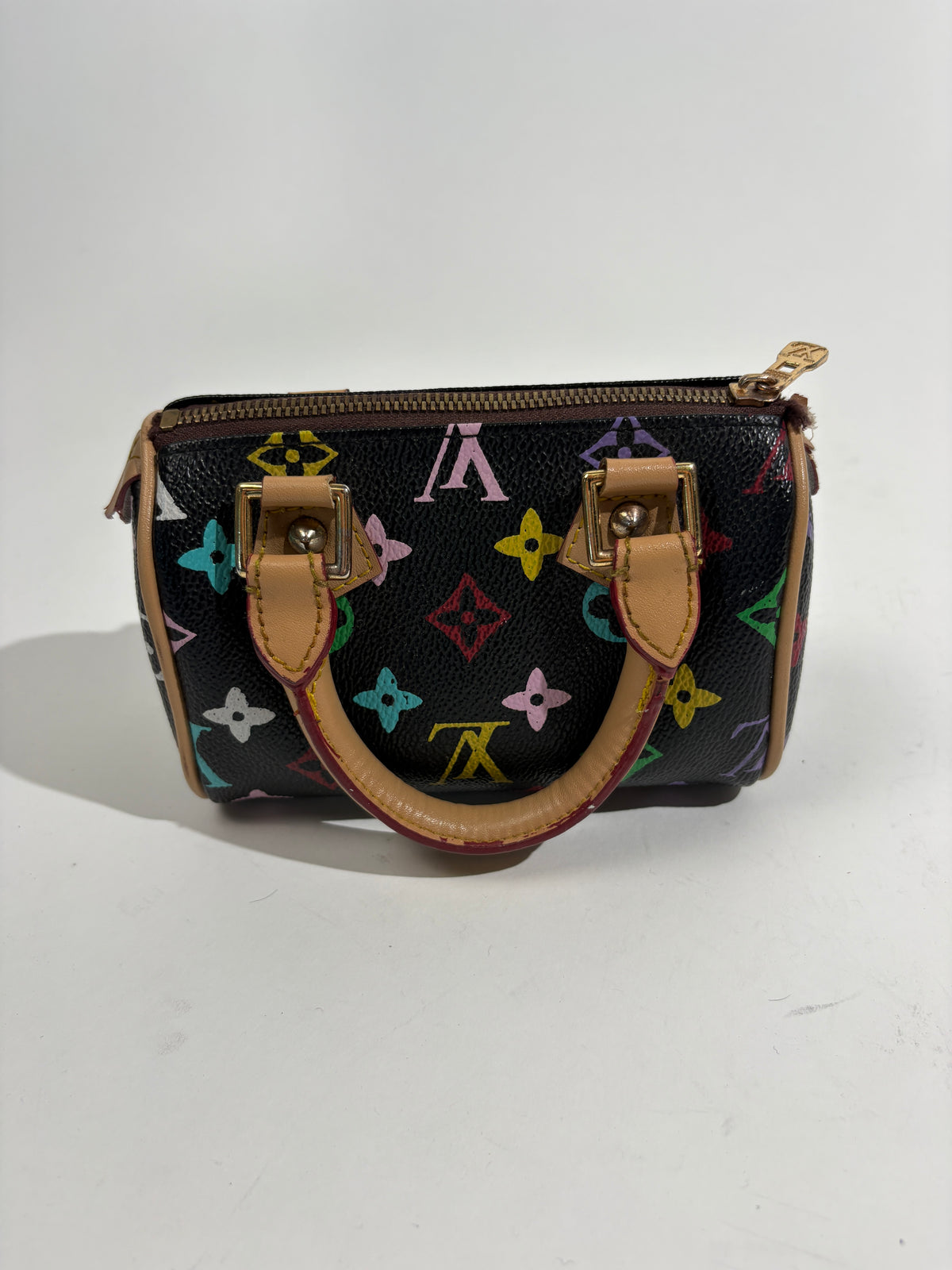 Louis Vuitton Black Multicolour Mini Speedy