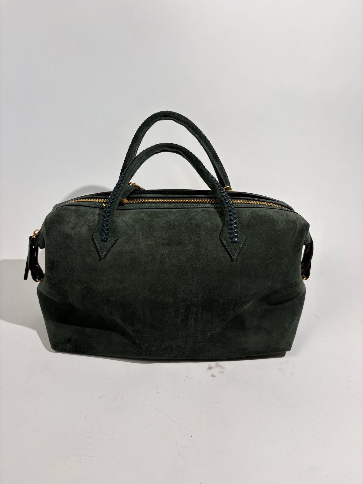 Metier Verite City Green Suede Handbag