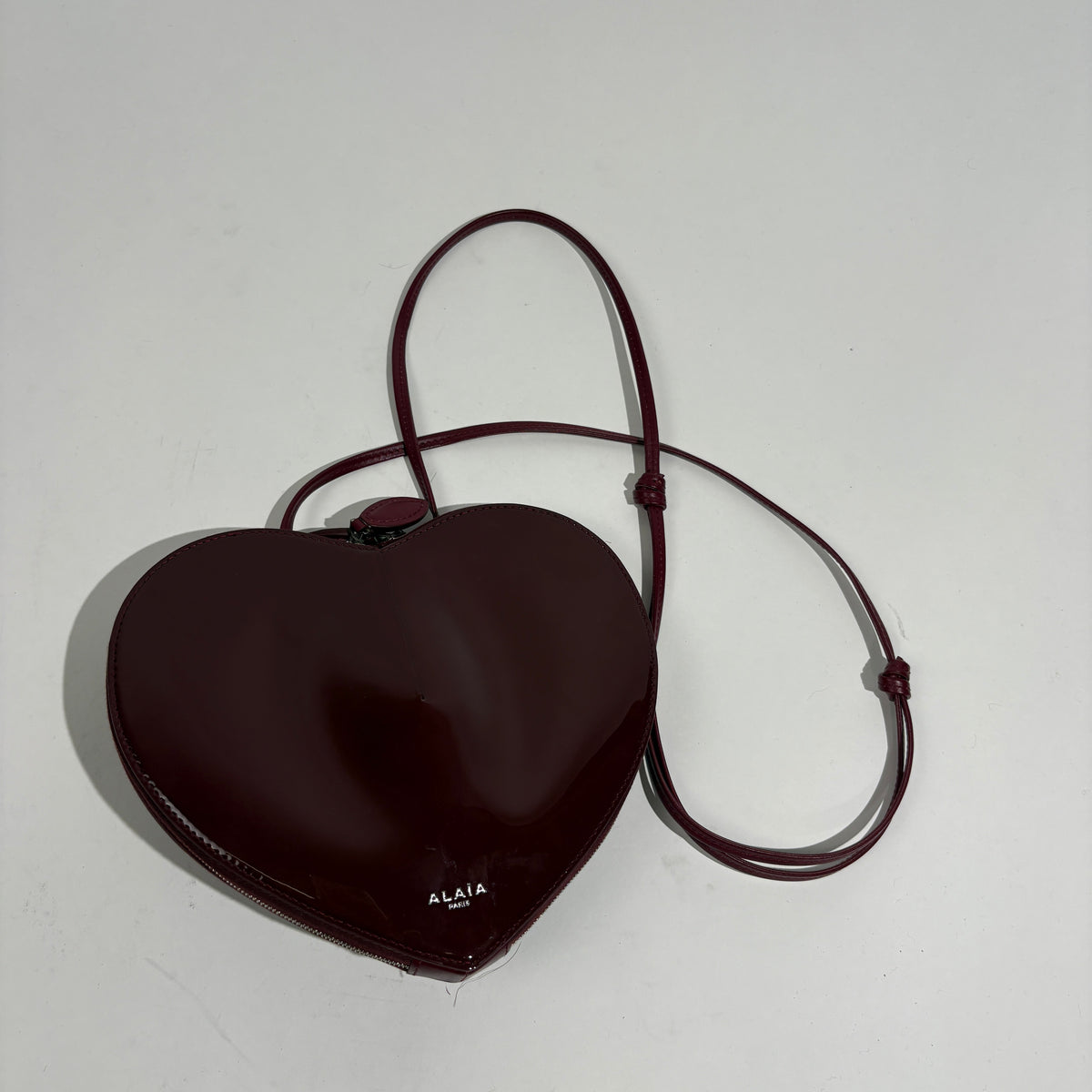 Alaia Red Le Coeur Patent Leather Heart Bag