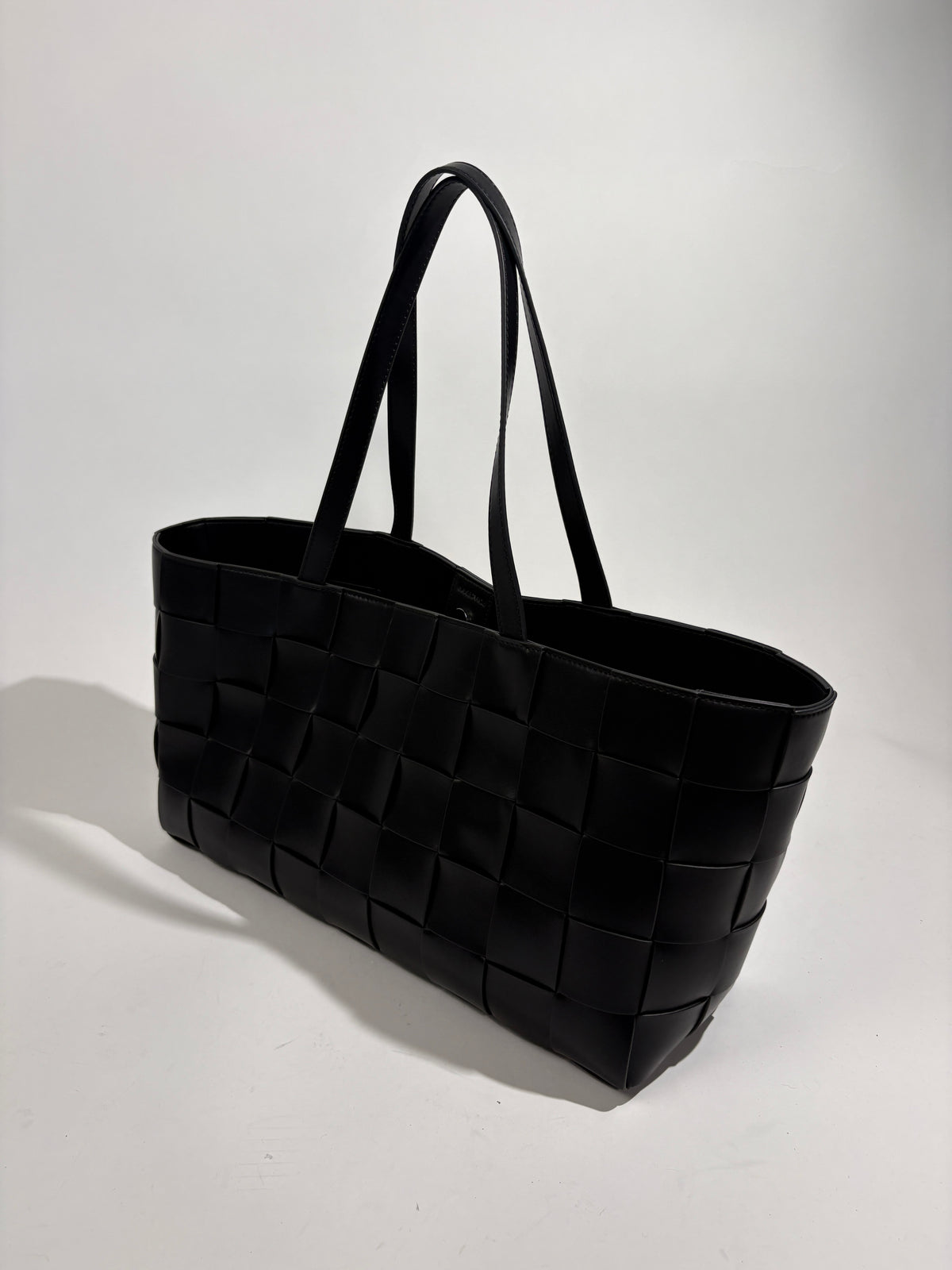 Nakedvice Tilda Black Leather Woven Bag
