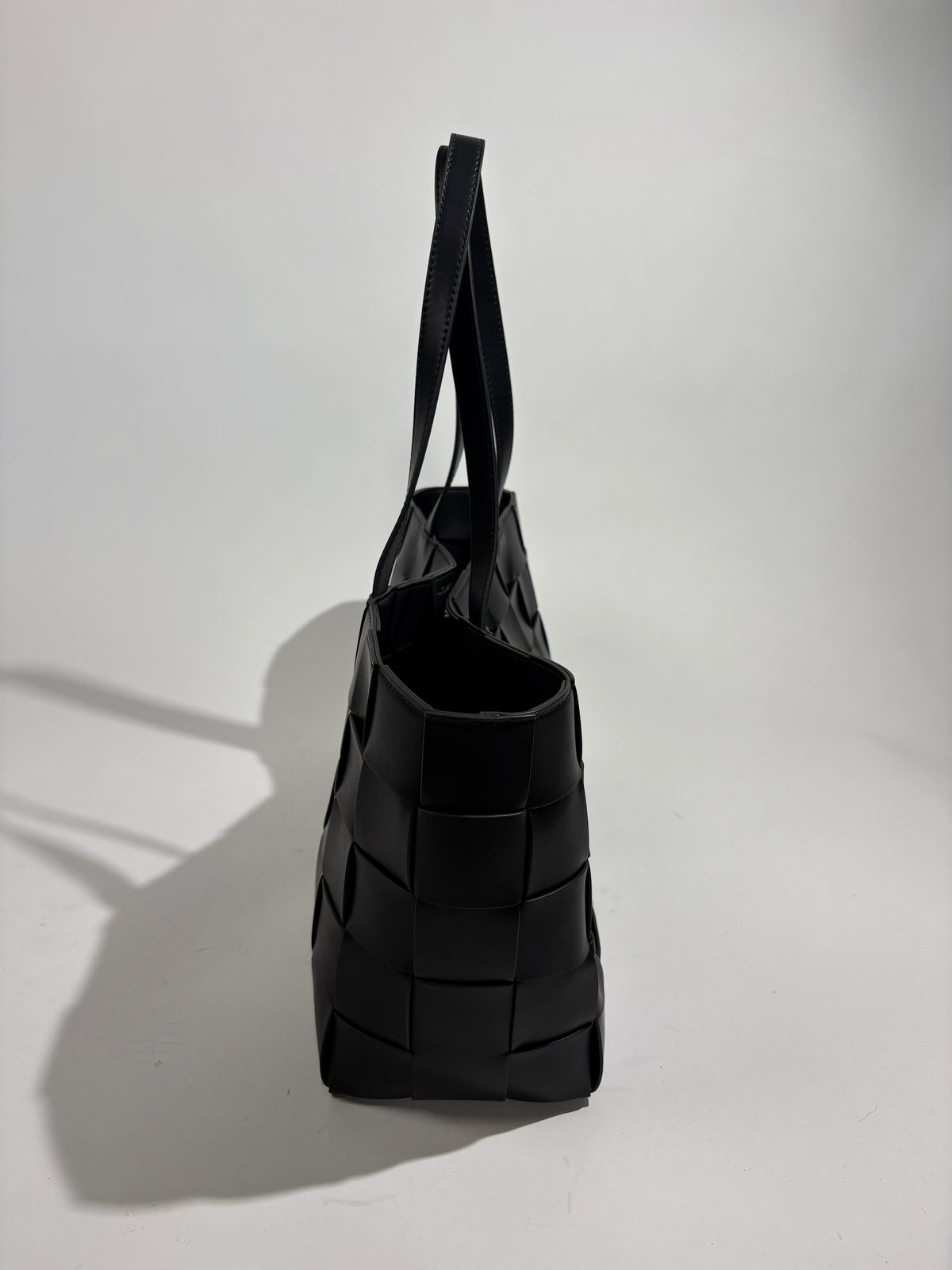 Nakedvice Tilda Black Leather Woven Bag