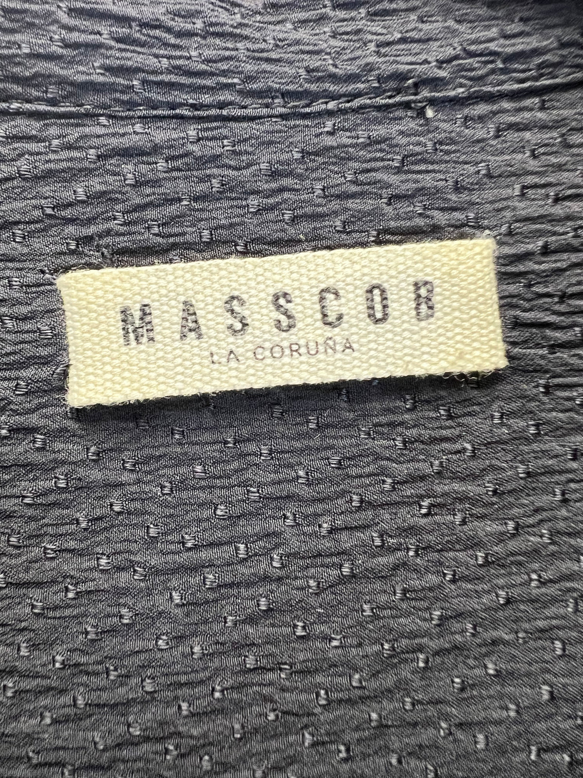 Masscob Black Long Sleeve Silk Shirt