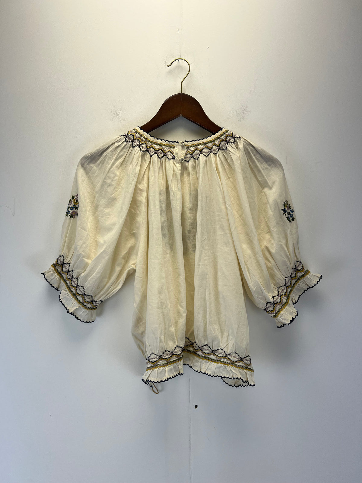 Christy Dawn Ivory Embroidered Top