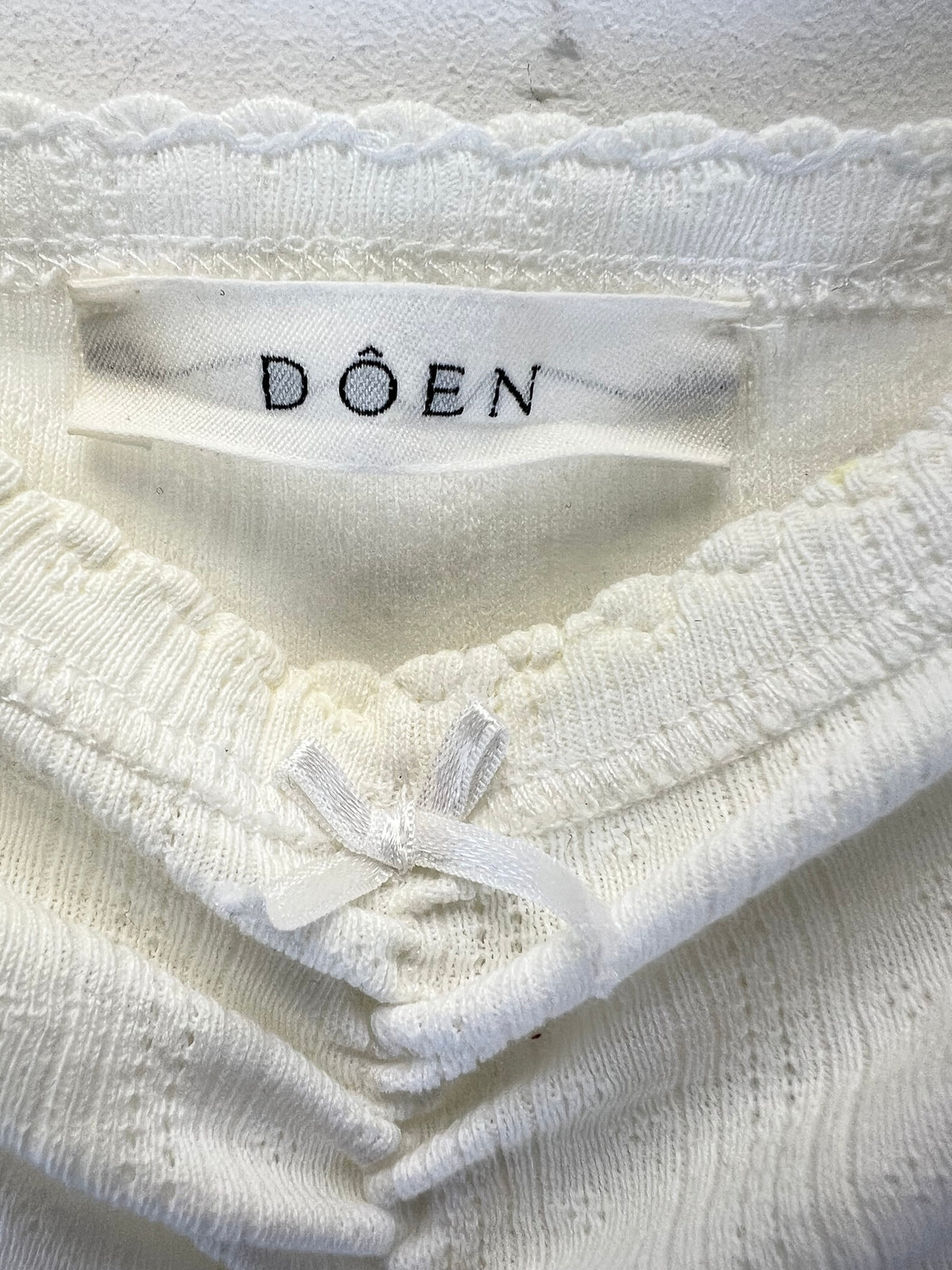 Doen White Ruched Cami Top
