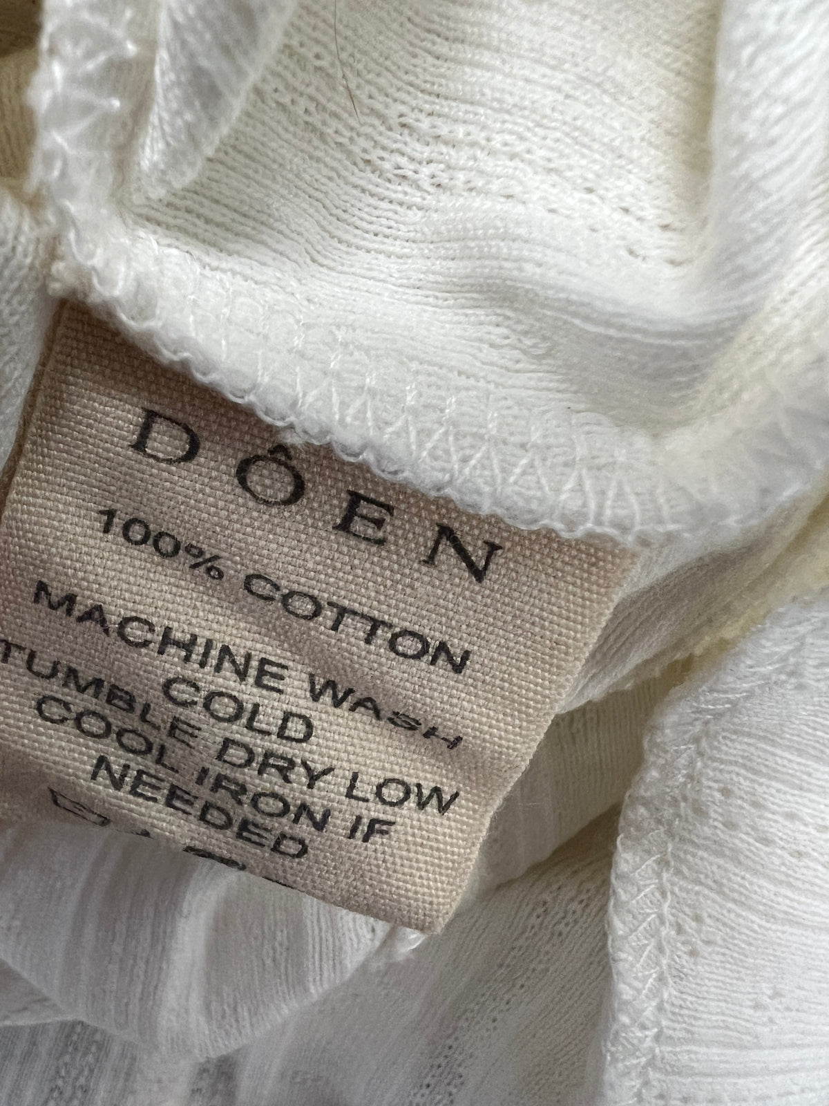 Doen White Ruched Cami Top