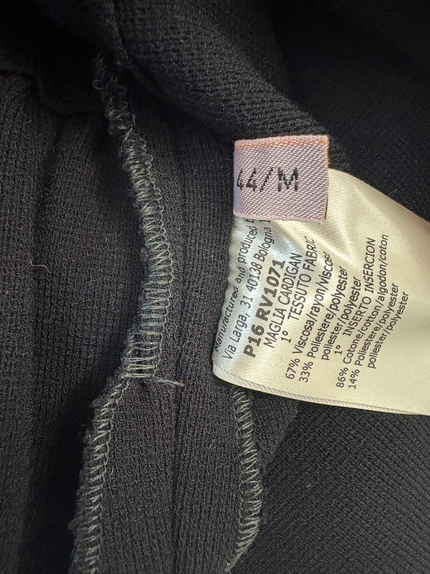 Giambattista Valli Black Monochrome Floral Aplique Cardigan