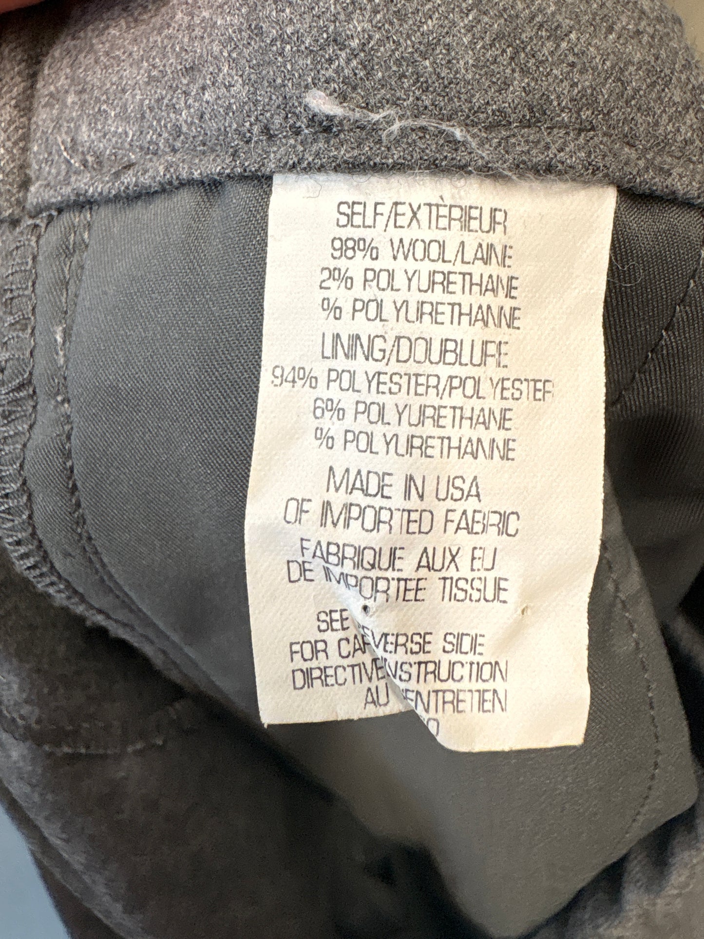 Theory Grey Wool Trousers