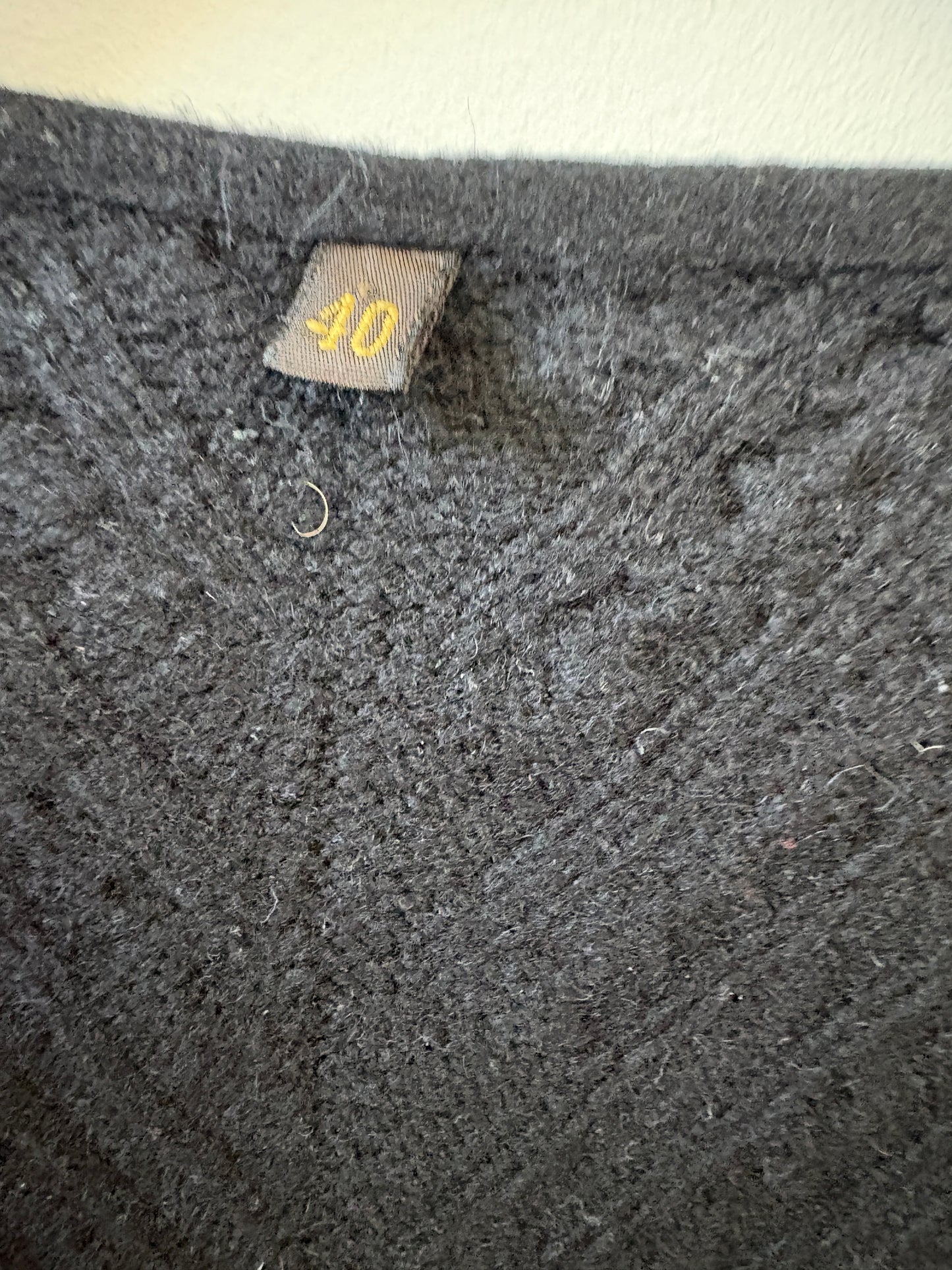 Loro Piana Black Cashmere Fine Cable Knit Long Sleeve Sweater