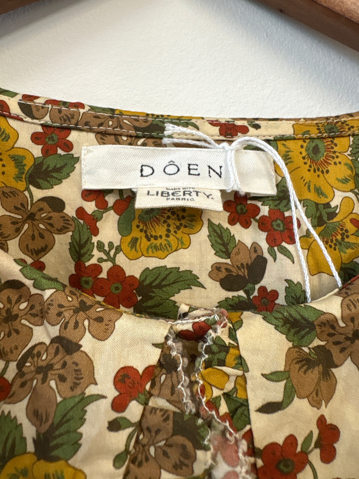 Doen X Liberty Loretta Autumnal Ditsy Floral Cotton Midi Dress