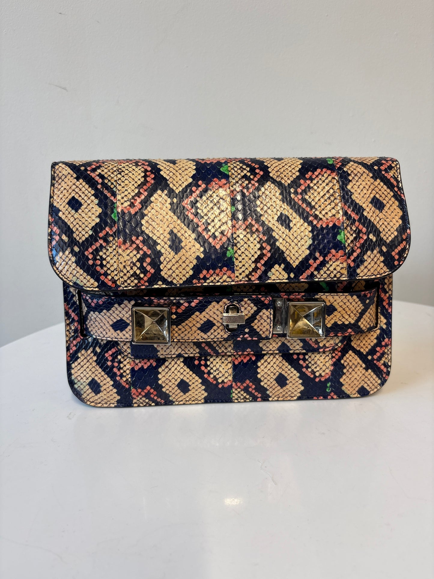Proenza Schouler PS11 Crossbody Multi Color Snake