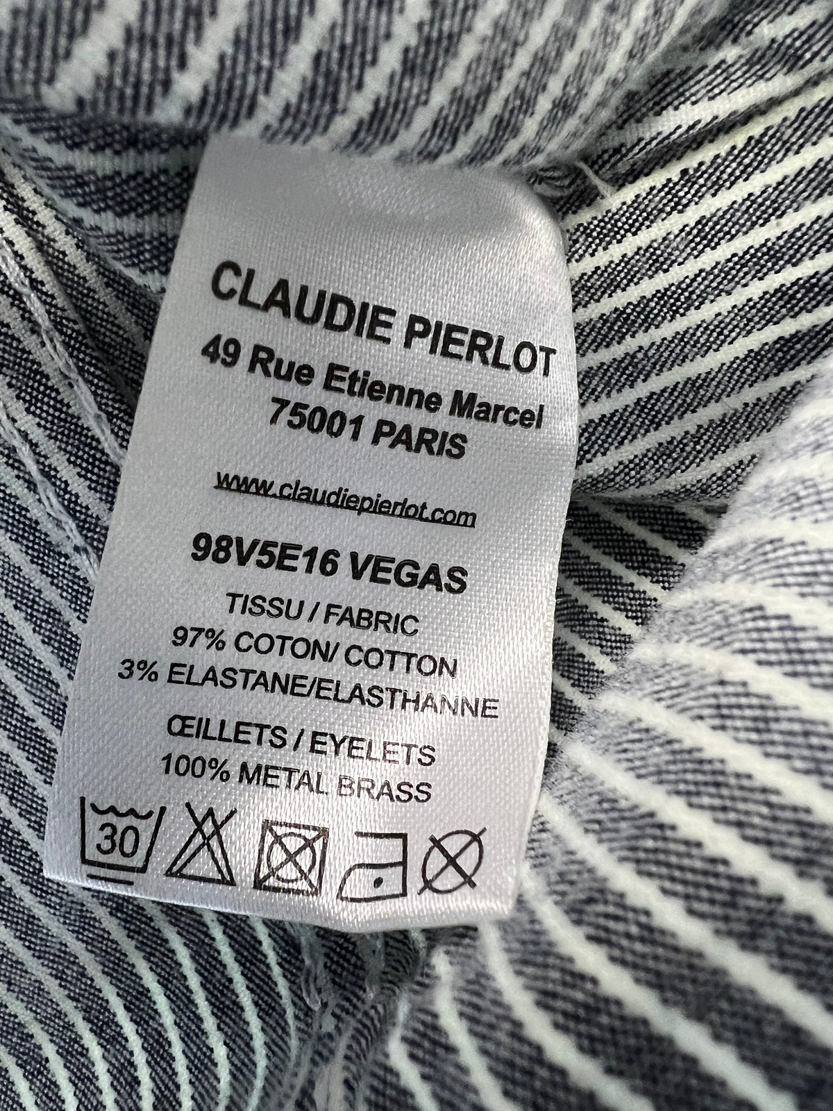 Claudie Pierlot Blue Stripe Jacket