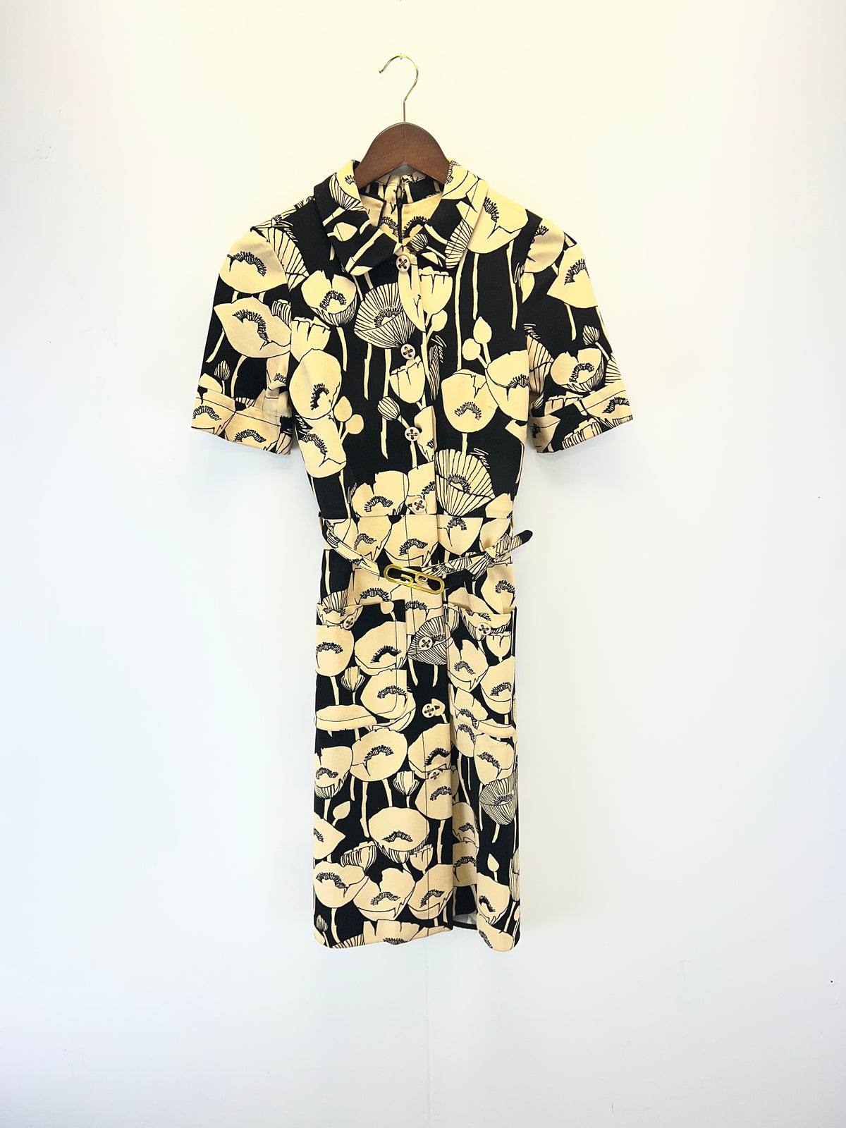 Gucci Black And Cream Poppy Dress