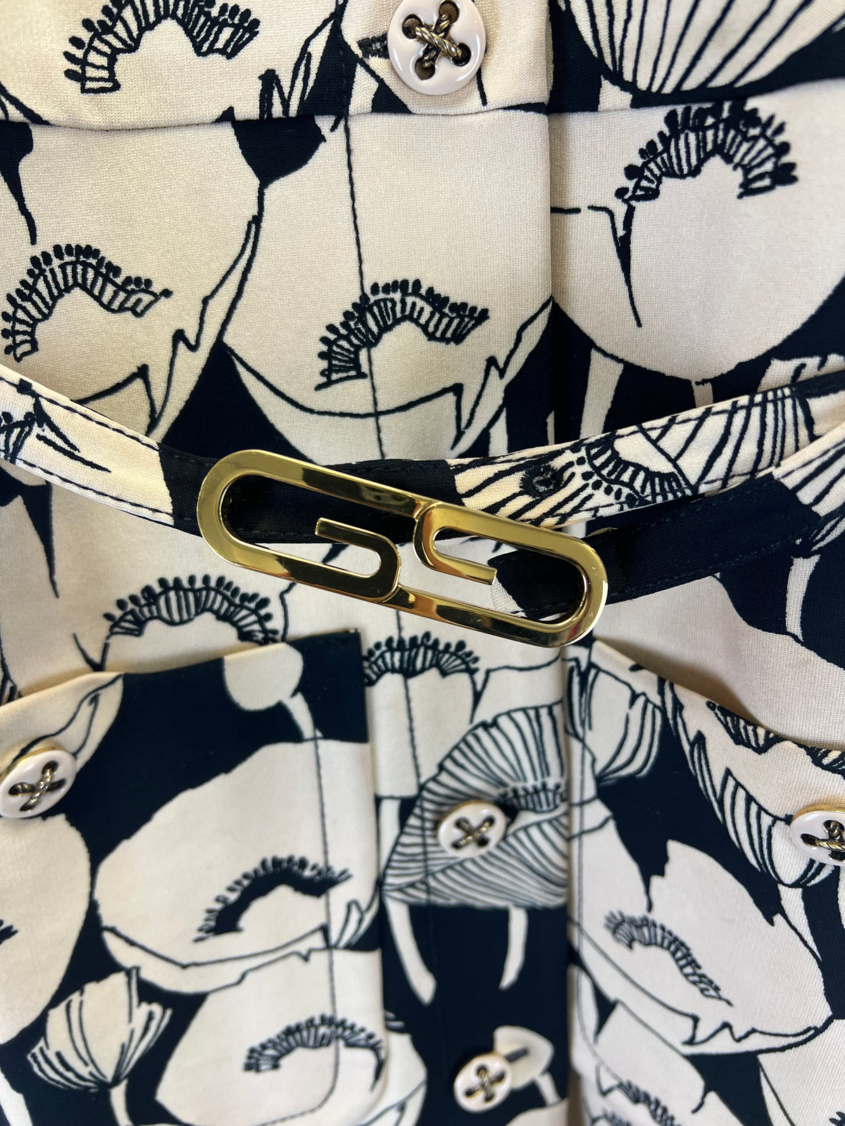 Gucci Black And Cream Poppy Dress