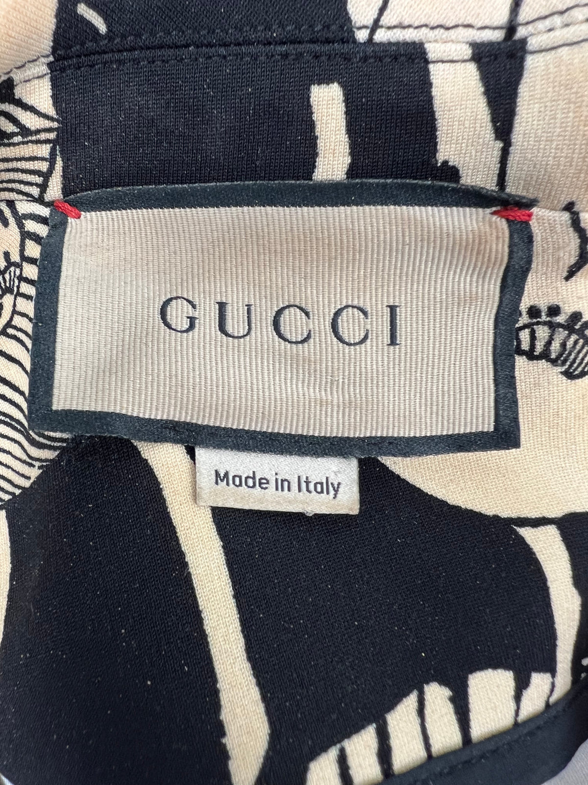 Gucci Black And Cream Poppy Dress