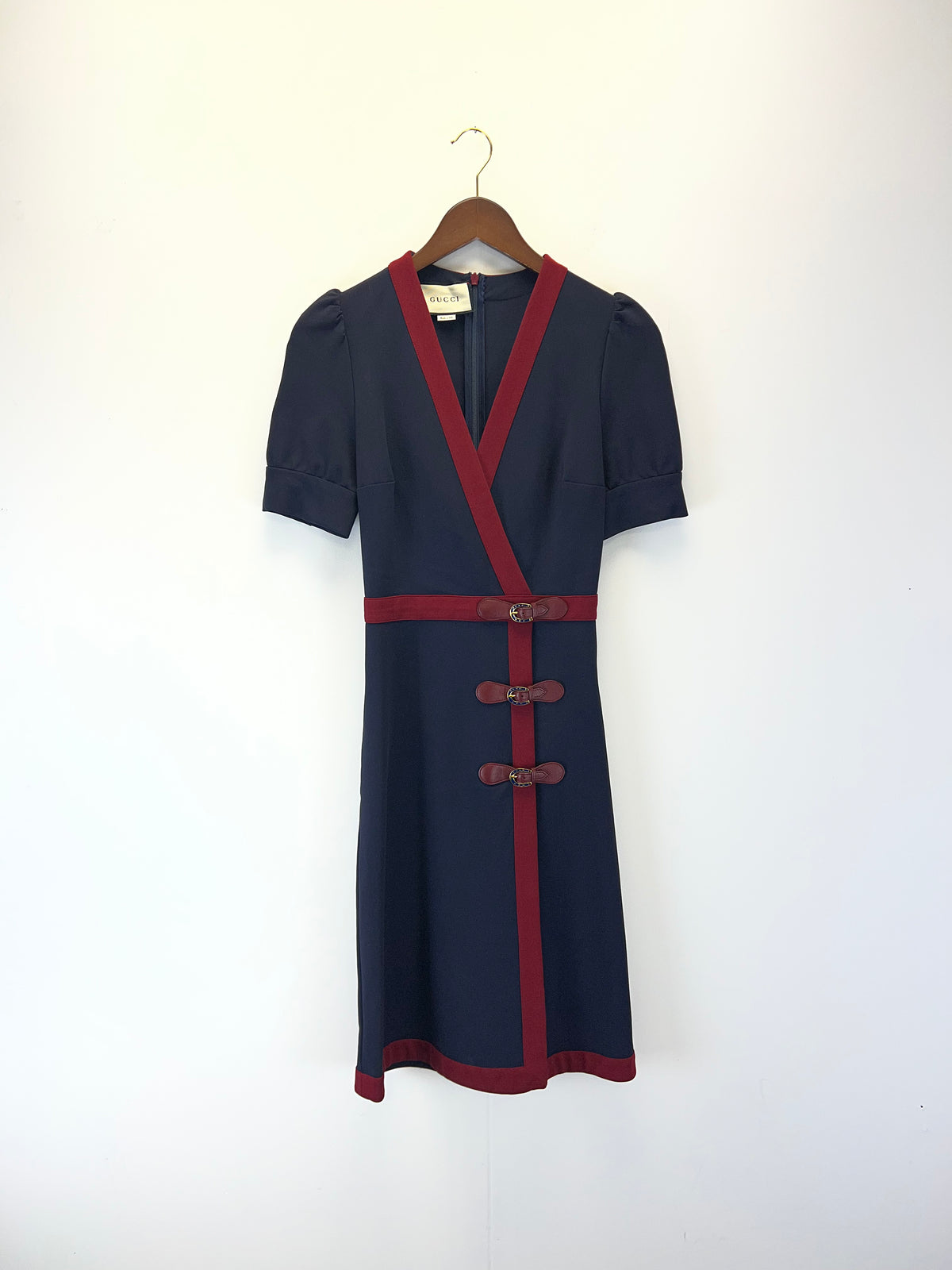 Gucci Navy Blue Buckle Dress