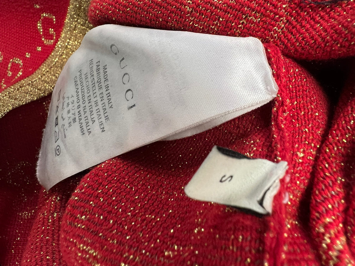 Gucci Red Monogram Sweater