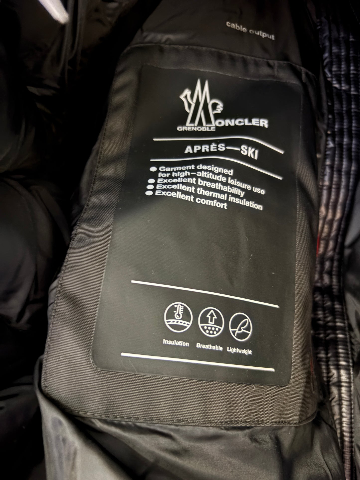 Moncler Grenoble Black Puffer Apres Ski