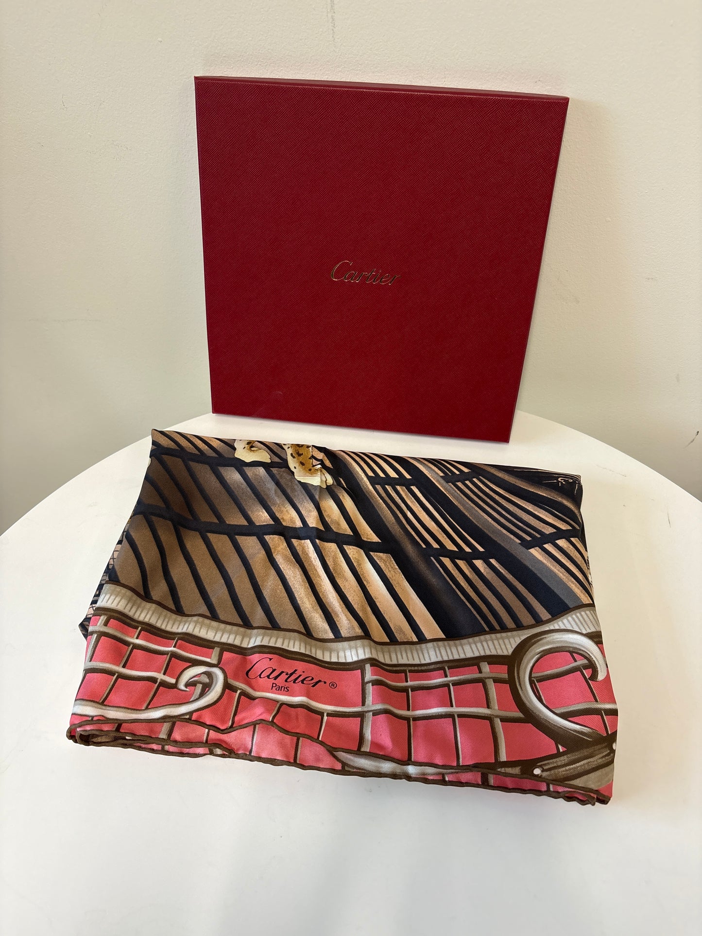 Cartier Silk Scarf With Panther