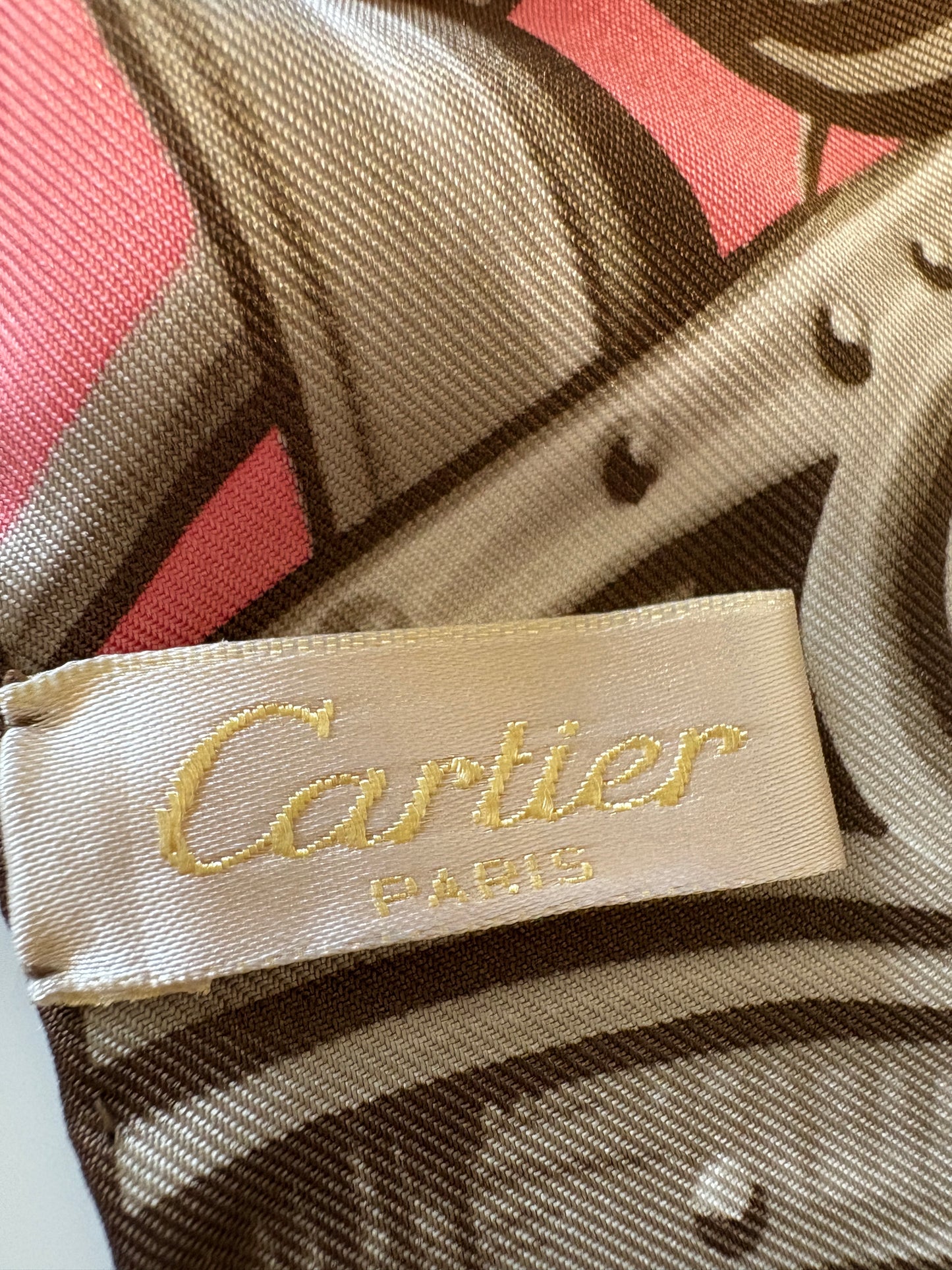 Cartier Silk Scarf With Panther