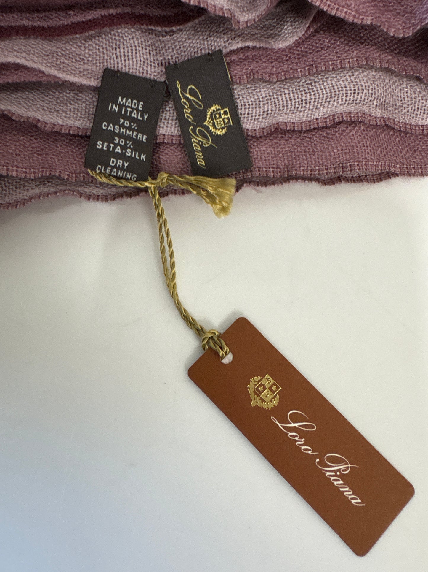 Loro Piana Purple Stola Cashmere Silk