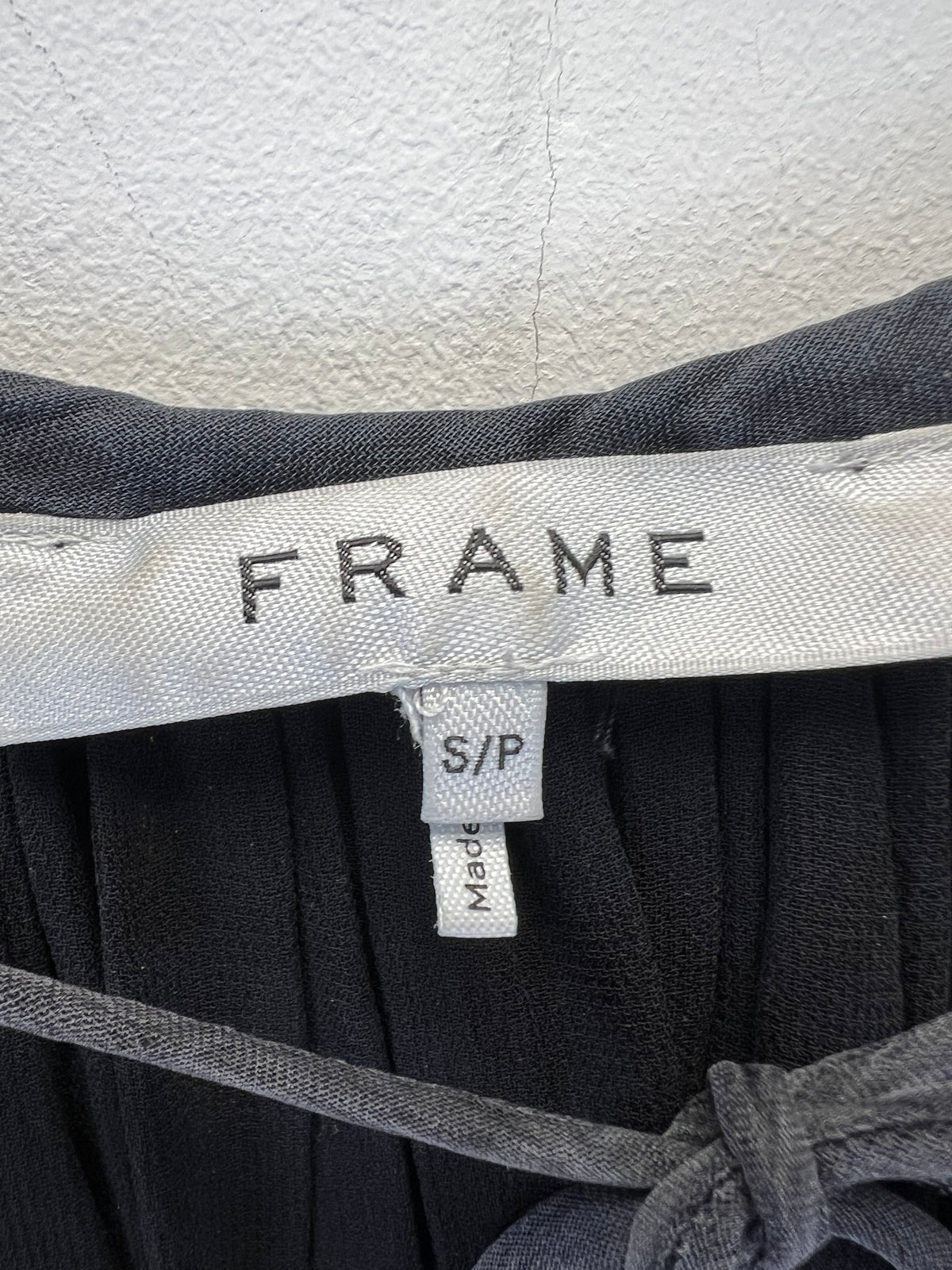Frame Peasant Black Blouse With Gold Flecks