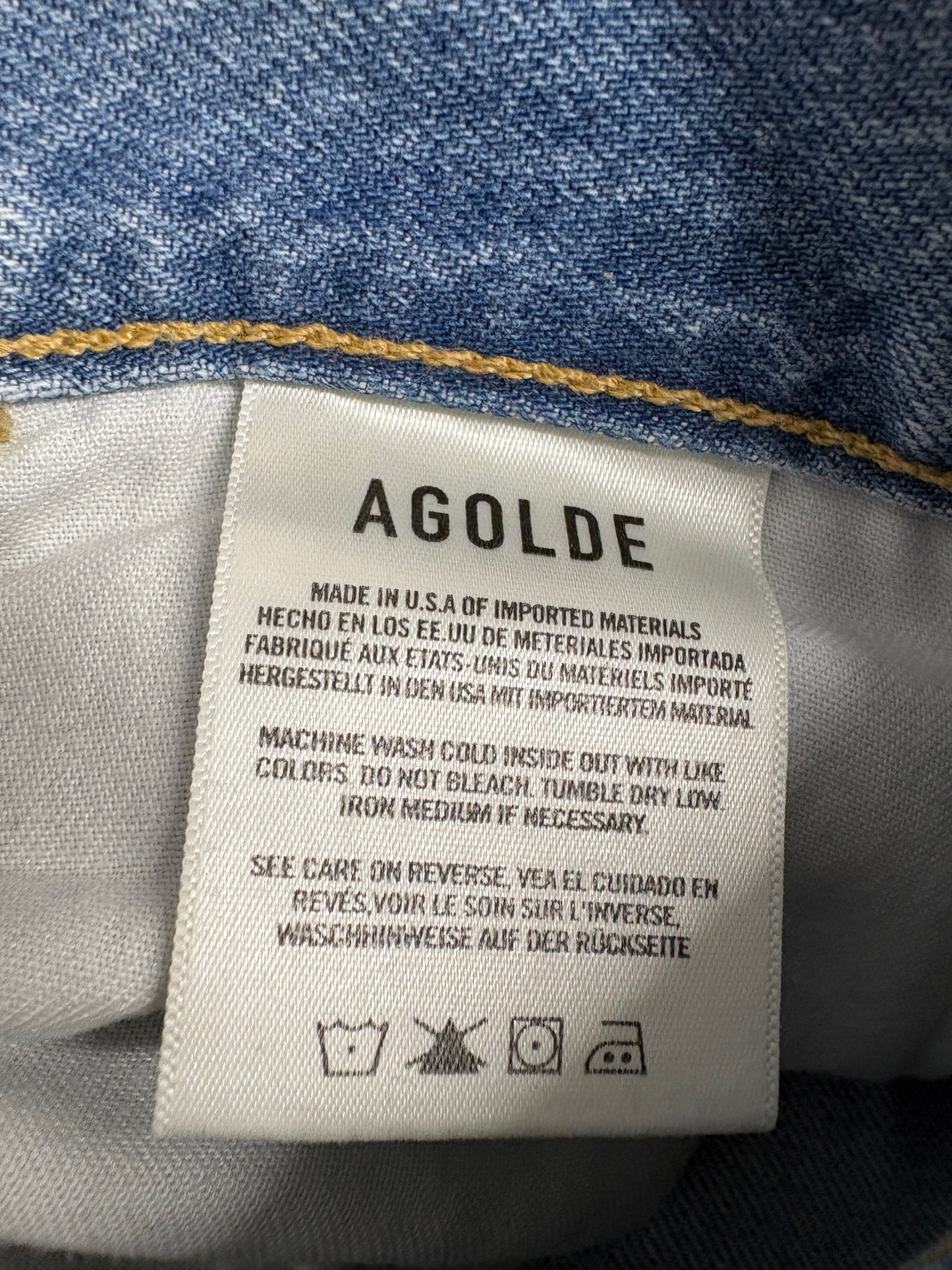Agolde Tex Cargo Blue Wide Leg Jeans