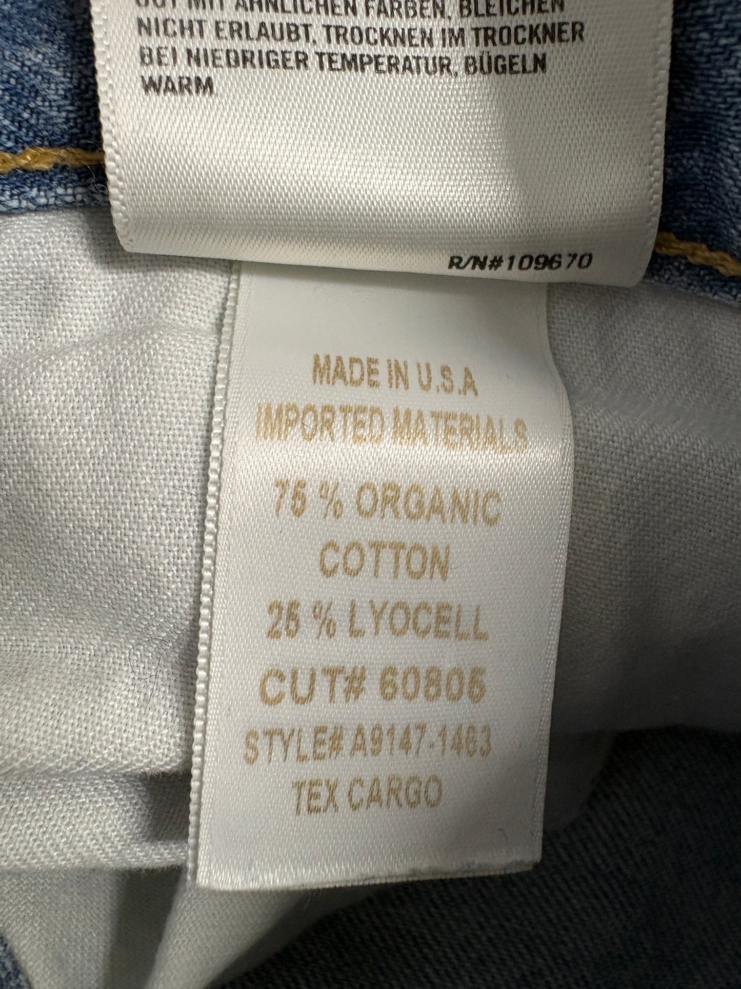 Agolde Tex Cargo Blue Wide Leg Jeans