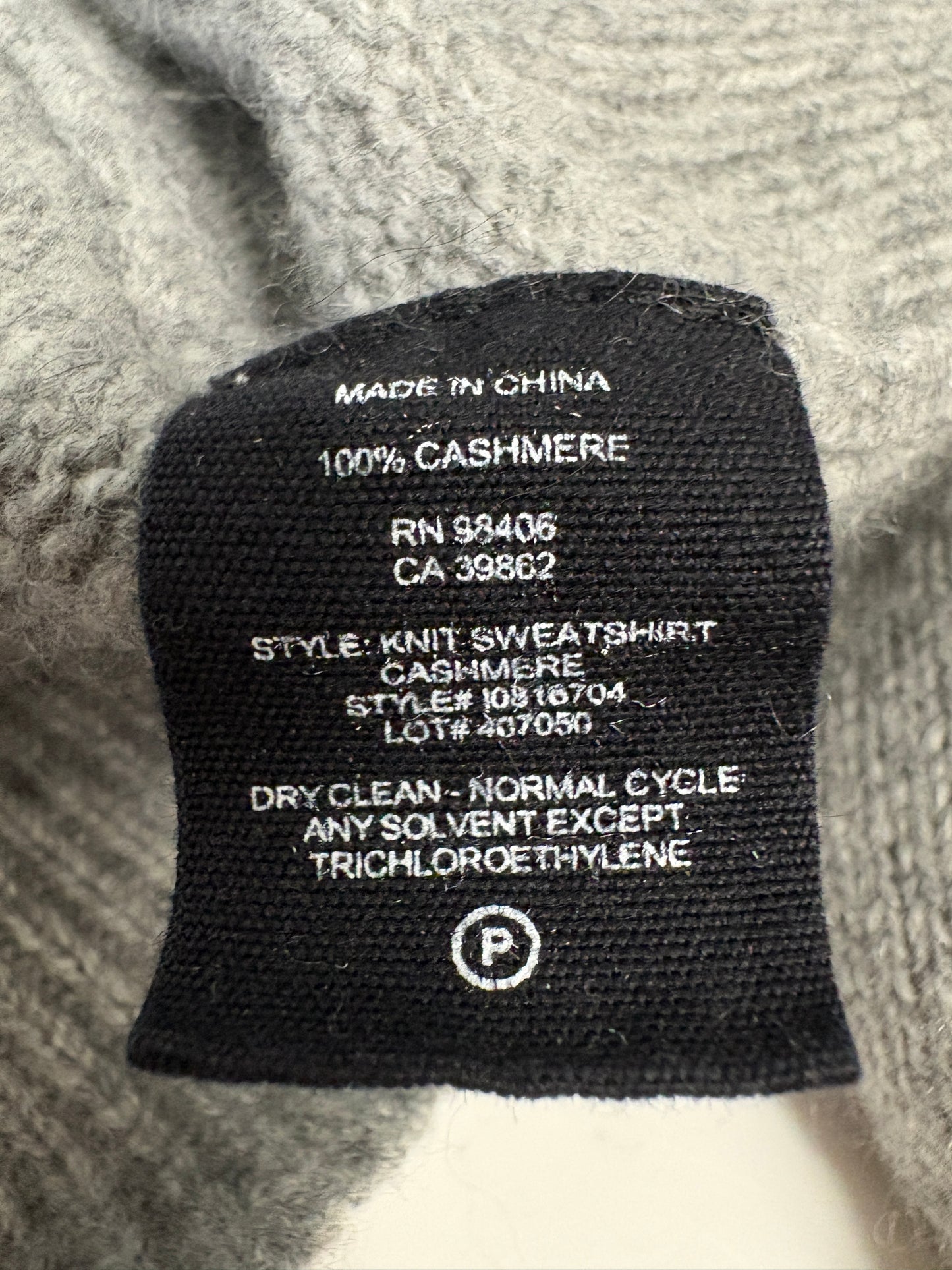 Theory Grey Cashmere Crew Neck Jumper