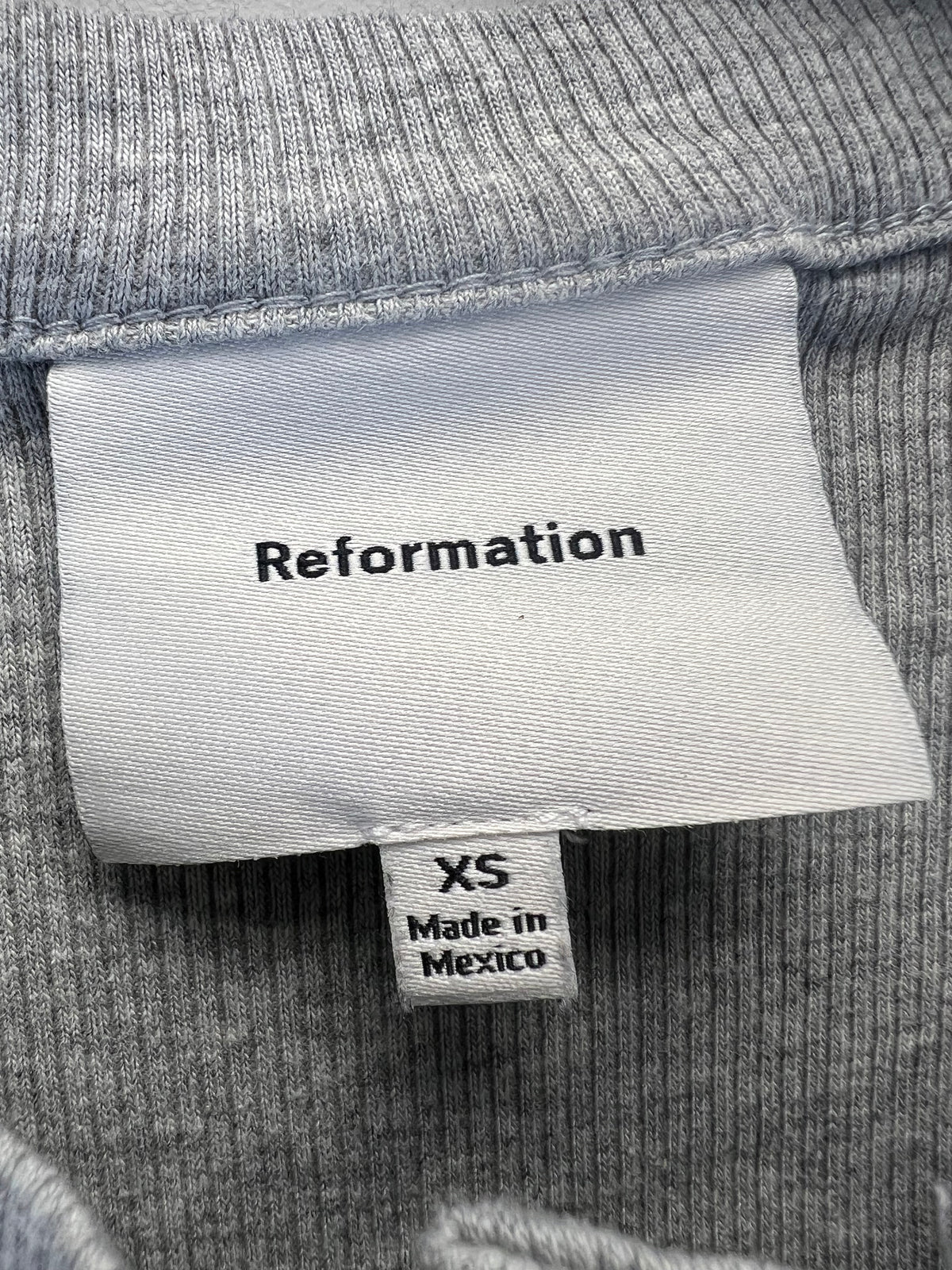Reformation Grey Button Down Basic Top