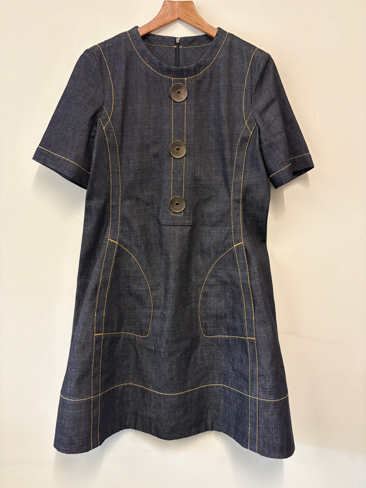 Marni Blue Denim A-Line Dress 2017