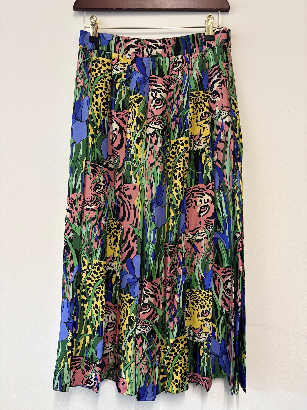 Gucci Multicolour Feline Garden Silk Skirt