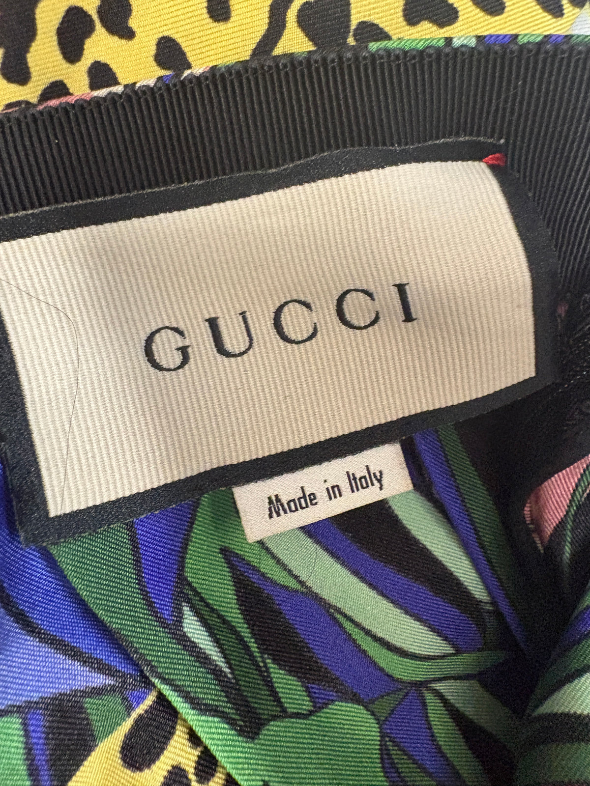 Gucci Multicolour Feline Garden Silk Skirt
