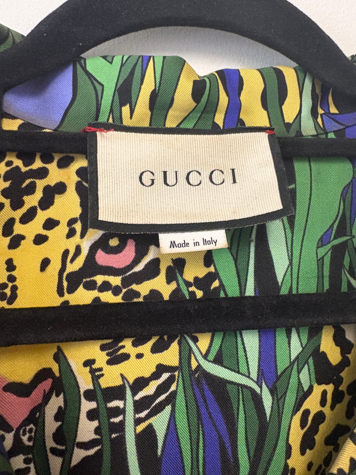Gucci Multicolour Feline Garden Silk Shirt