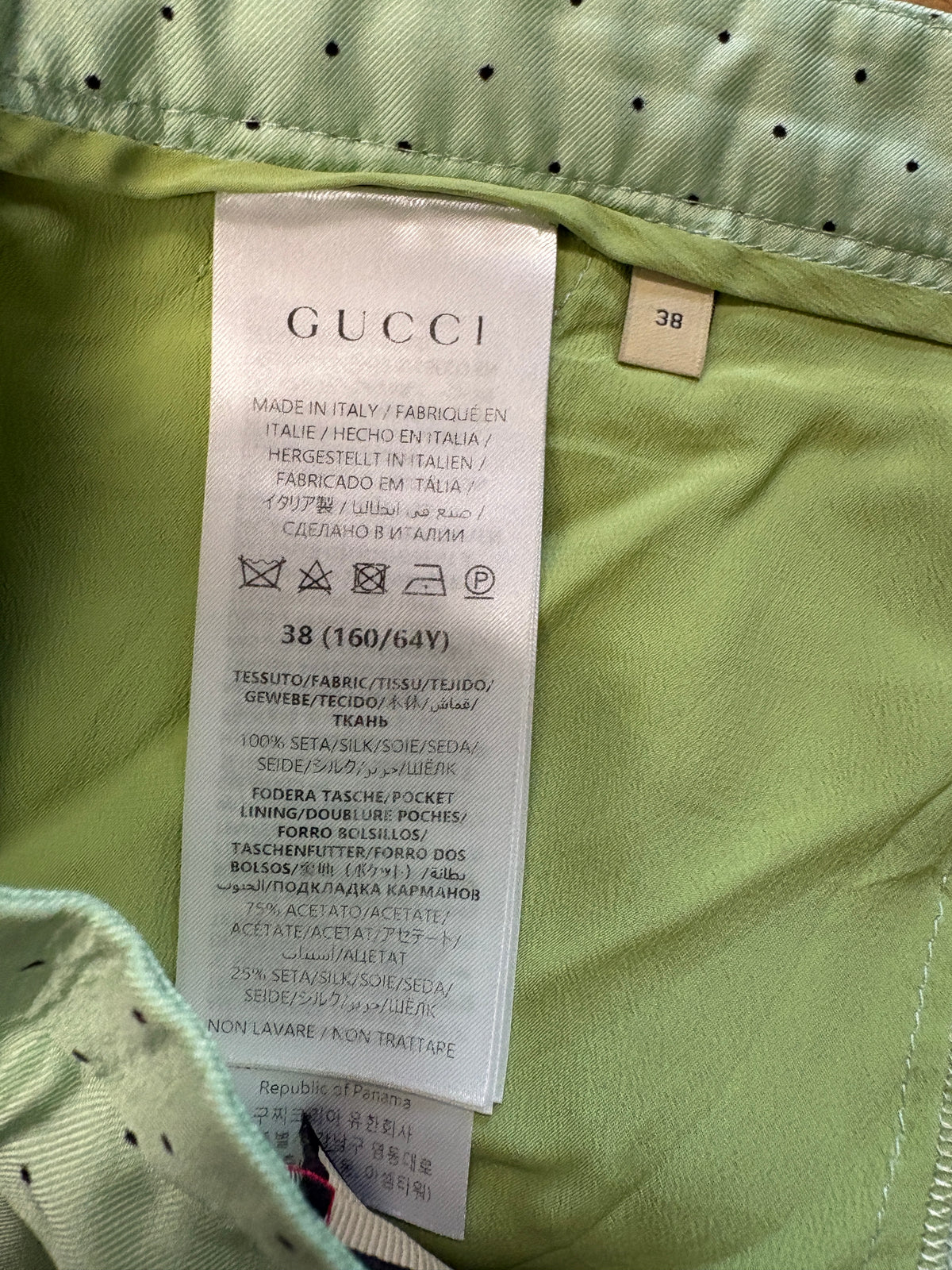 Gucci Purple Green Paisley Print Shirt And Trouser Co-ord