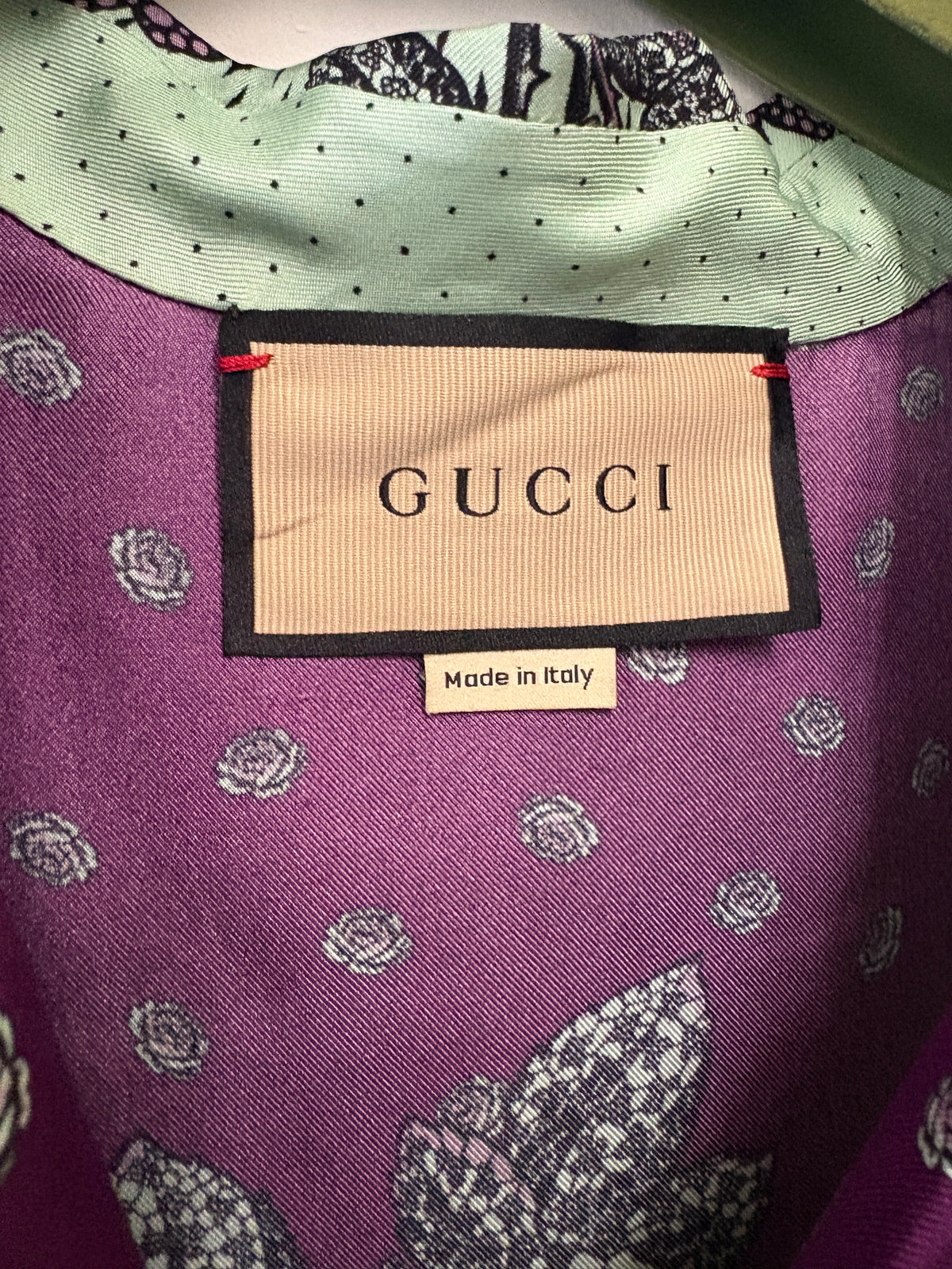 Gucci Purple Green Paisley Print Shirt And Trouser Co-ord
