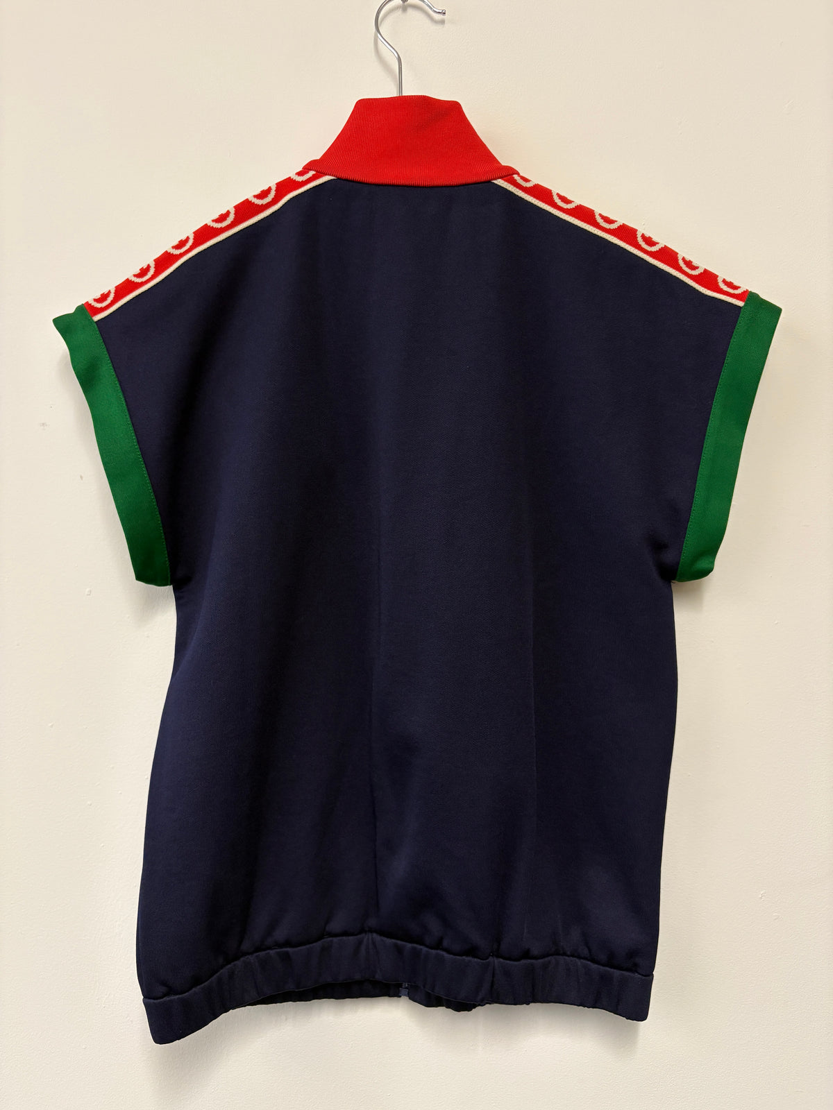 Gucci Blue Red Green Zip Up Sleeveless Track Jacket