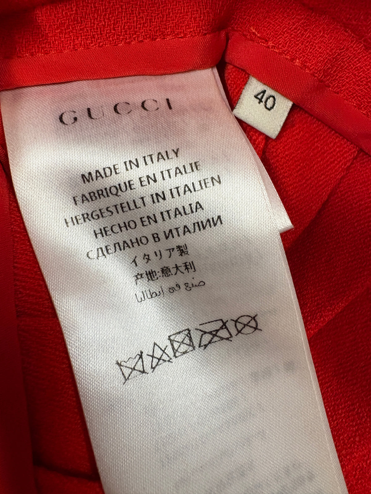 Gucci Red Horsebit Midi Skirt