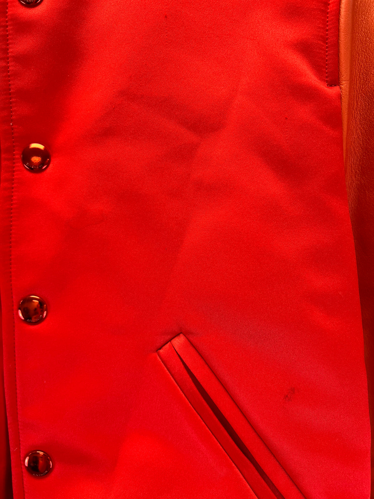 Givenchy Red Varsity Bomber Jacket