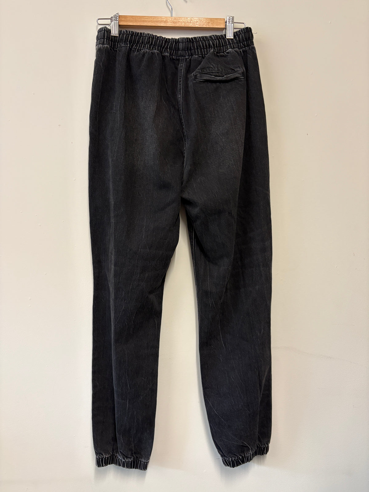 Alexander Wang black distressed jogger jeans