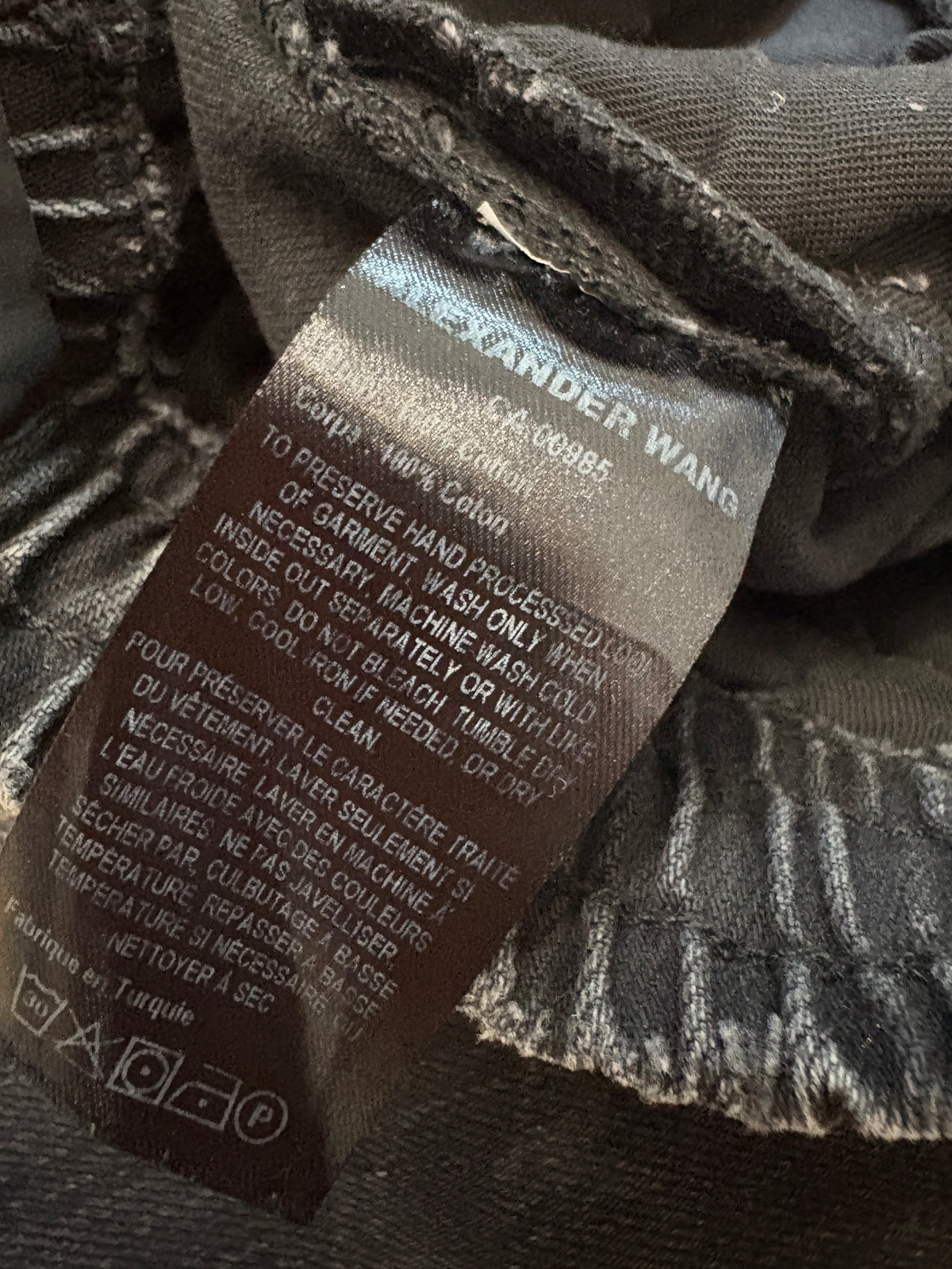 Alexander Wang black distressed jogger jeans